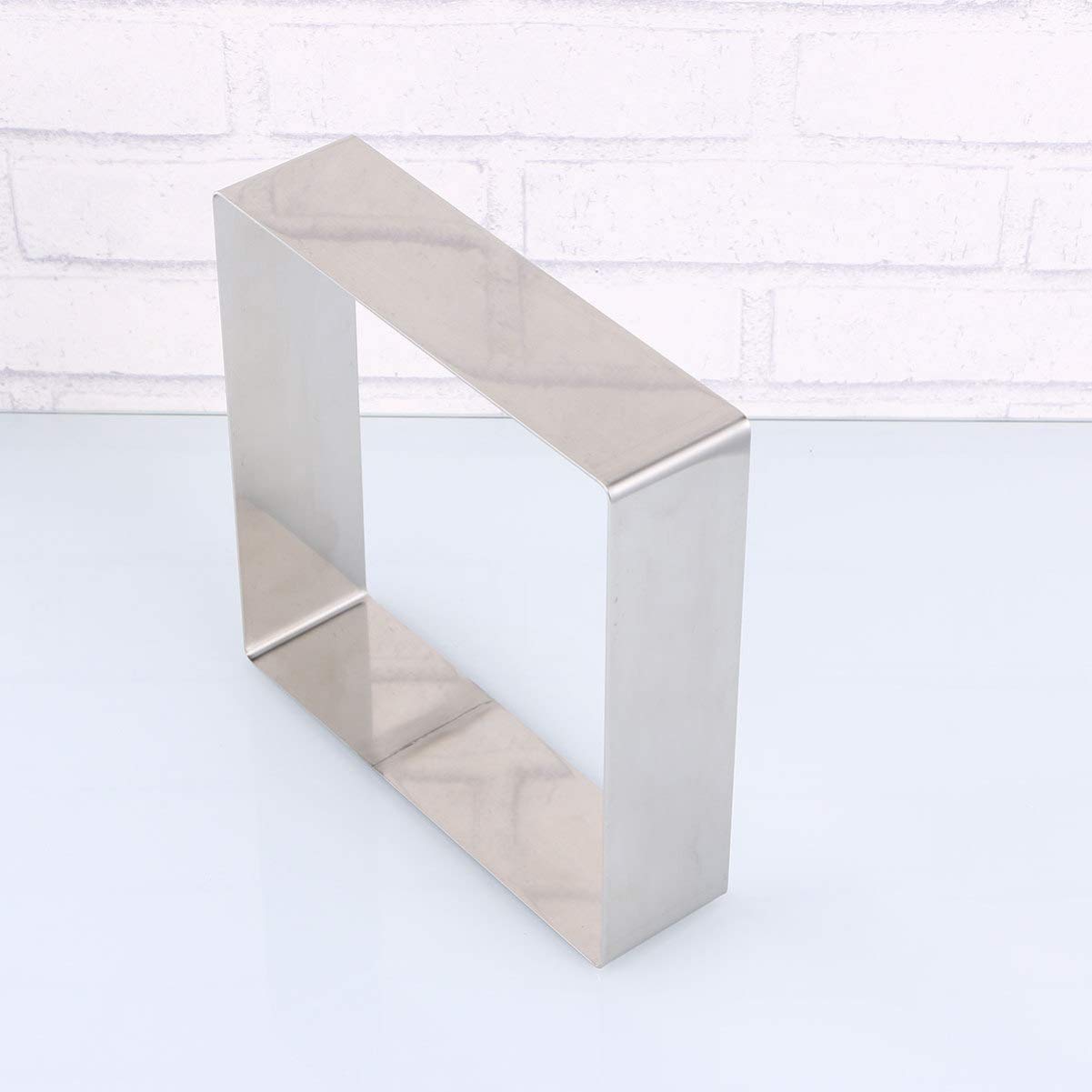 Lurrose 10 Inch Stainless Steel Square Mousse Mold - Professional Baking Tool for Cakes, Pastries, Desserts | Perfect for Birthday Parties, Wedding Cakes & Home Baking