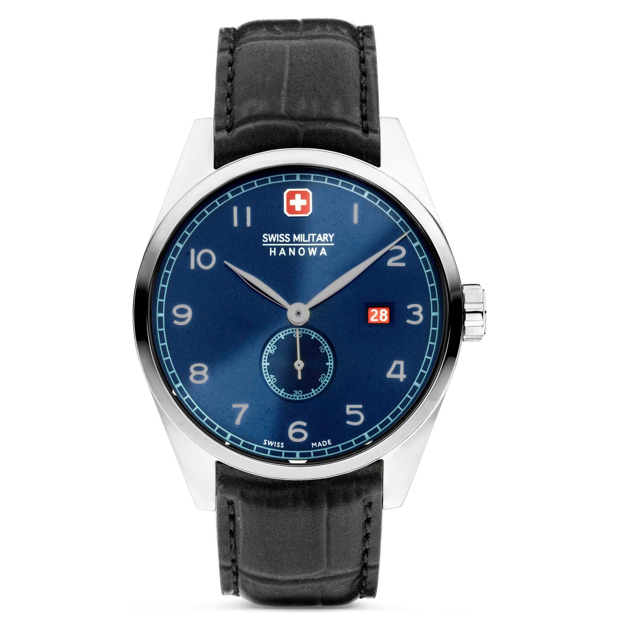 Swiss Military Hanowa Men's Leather Strap Watch - Stylish & Durable for Daily Wear