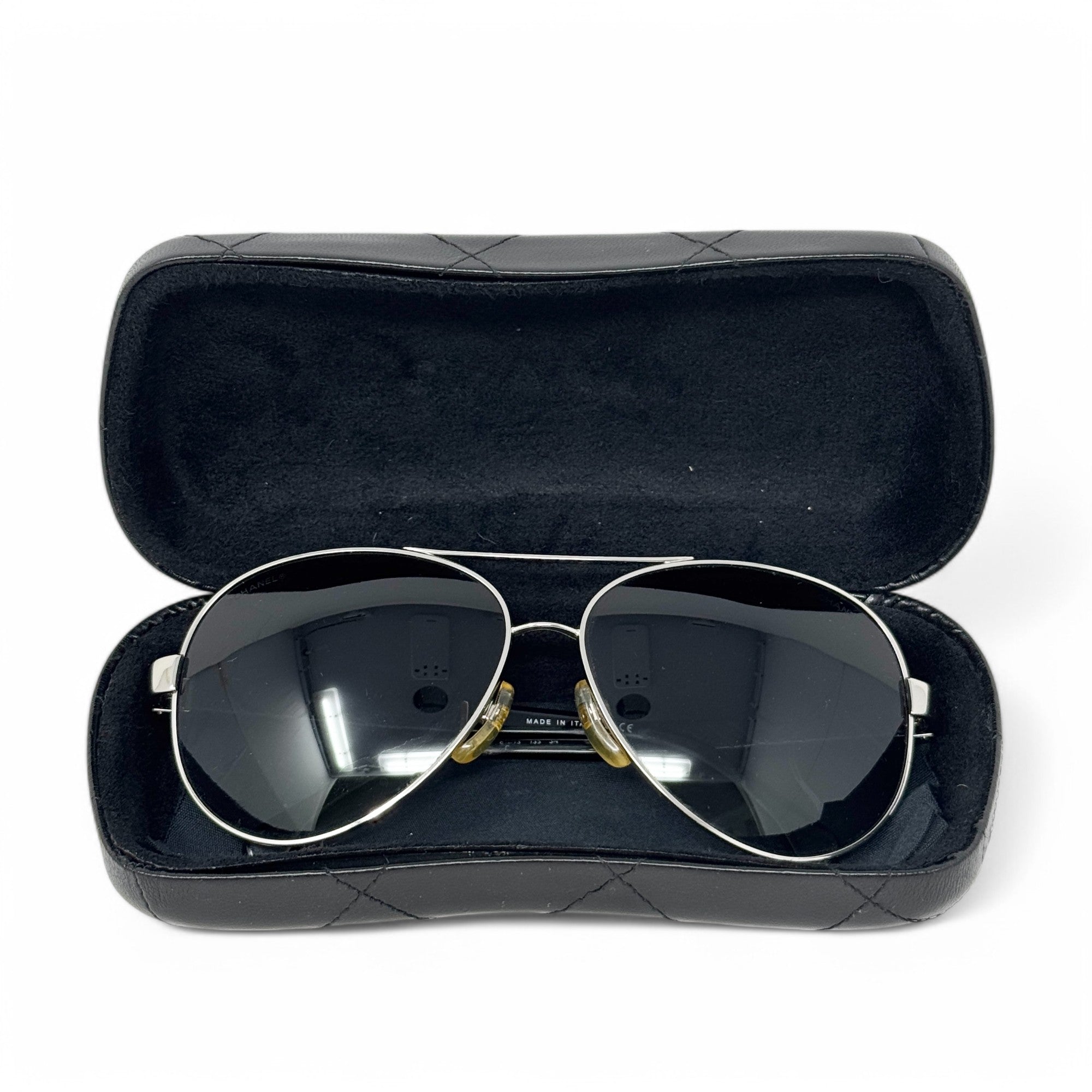 Chanel Black Aviator Sunglasses for Women - Luxury Designer Pilot Shades with UV Protection - Perfect for Driving, Travel & Fashion Accessories