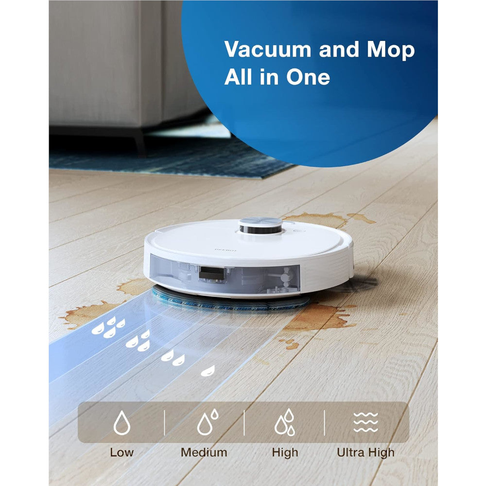 ECOVACS DEEBOT N10 Plus Robot Vacuum and Mop Combo with Auto Empty Station - Smart Cleaning for Hardwood Floors & Carpets - Factory Certified with Home Essentials Warranty