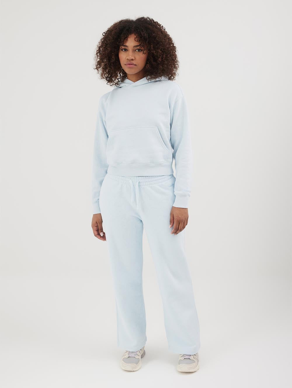 Women's Eco-Friendly Fleece Cropped Hoodie - Soft Sustainable Pullover for Casual Wear, Gym & Outdoor Activities