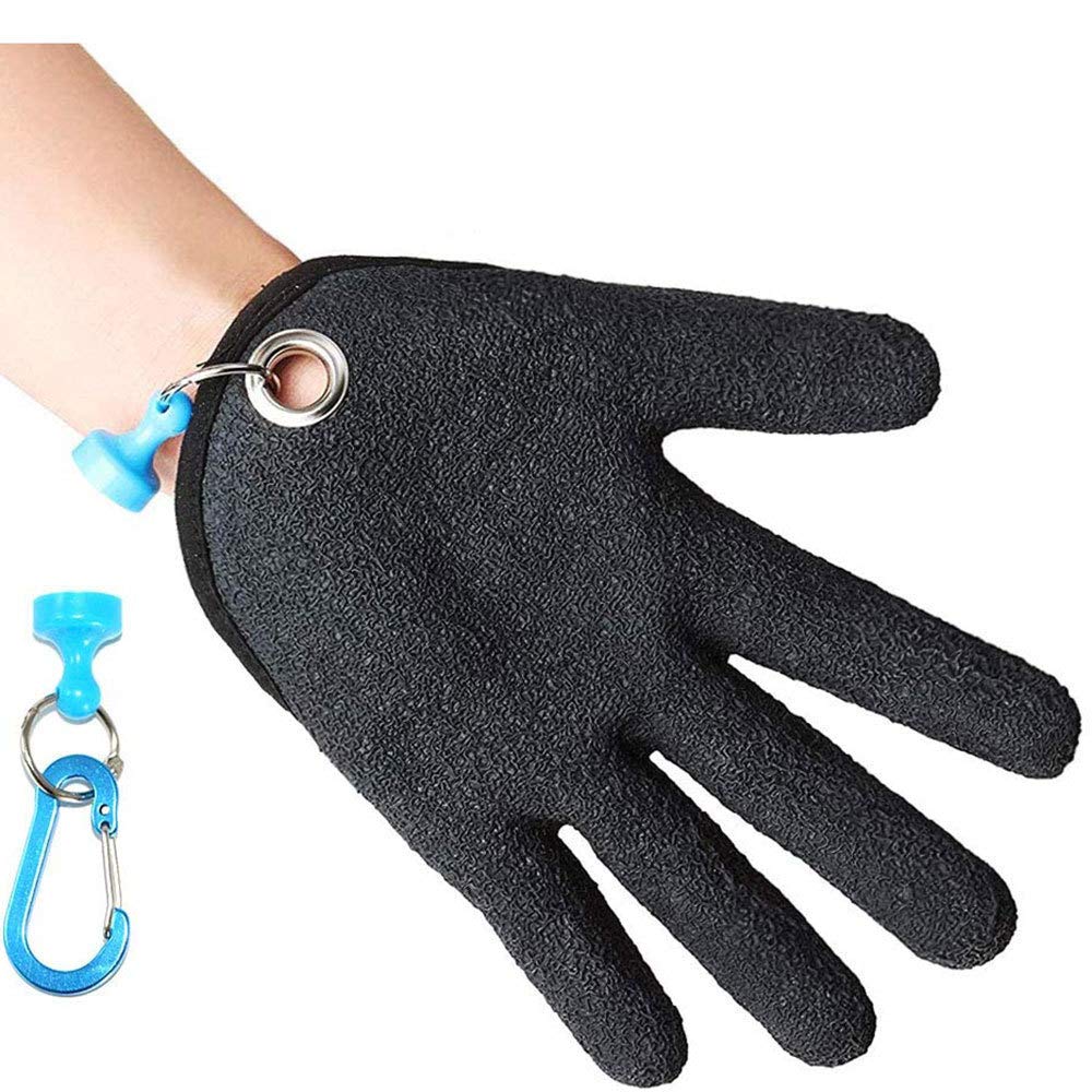 **Premium Fishing Gloves with Textured Grip - Waterproof, Soft Lining, One Size Fits Most (L-XL) - Ideal for Fish Handling, Cleaning & Outdoor Fishing Adventures**