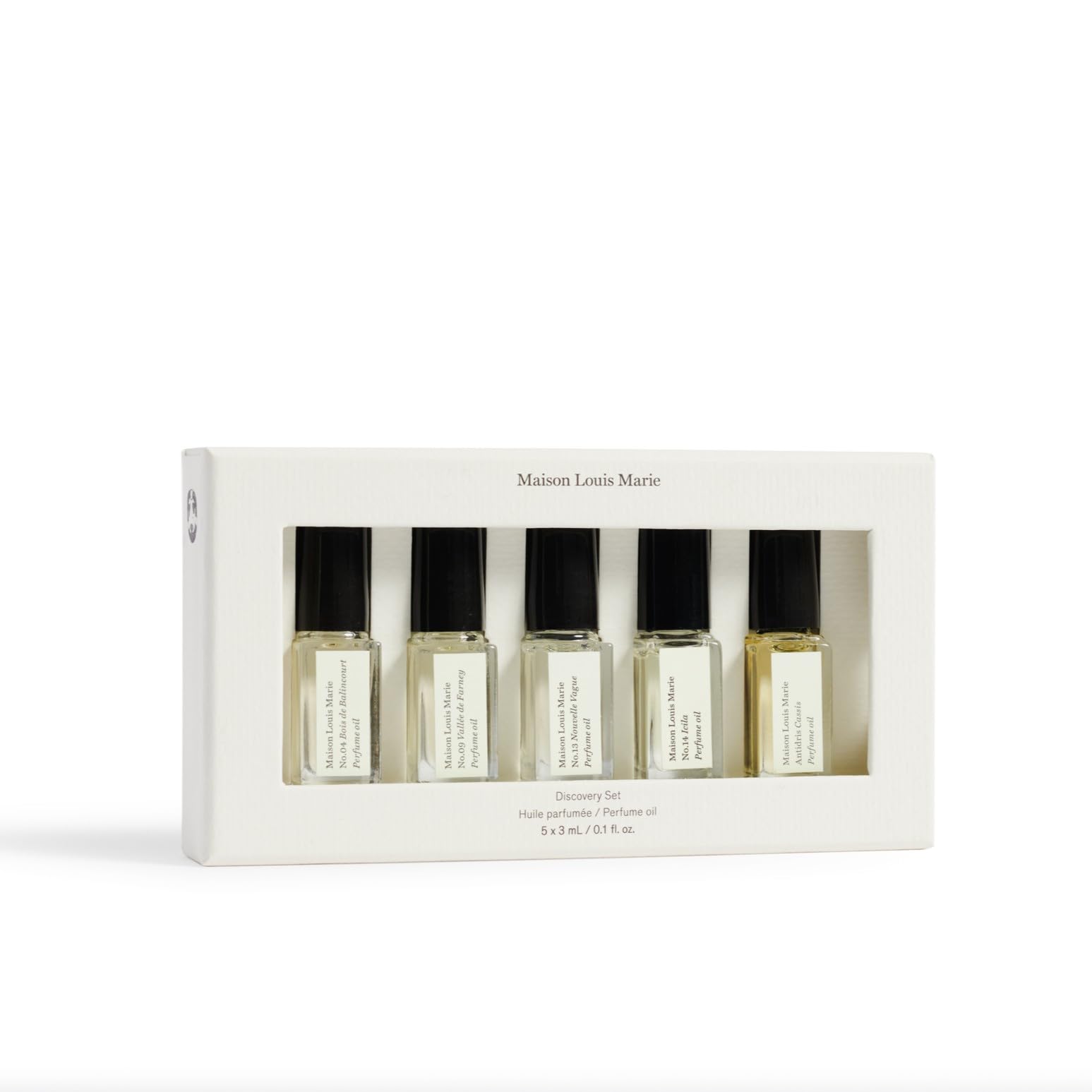 Maison Louis Marie Natural Roll-On Perfume Oil Discovery Set - 5 Piece Luxury Clean Beauty Gift | Non-Toxic Fragrance for Women, Travel & Everyday Wear