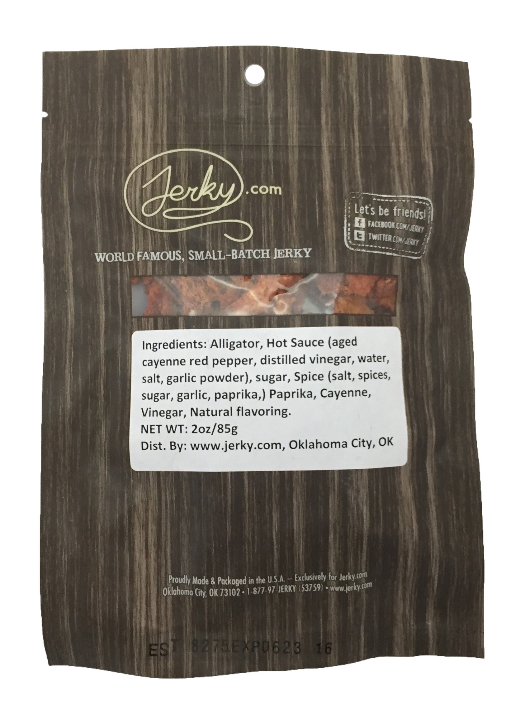 Exotic Cajun Alligator Jerky - Wild Game Meat Snack, High Protein Natural Jerky with No Preservatives - Healthy Protein Snack for Adults & Keto Diet - 1.75oz Pack - Perfect for Camping, Hiking & Road Trips