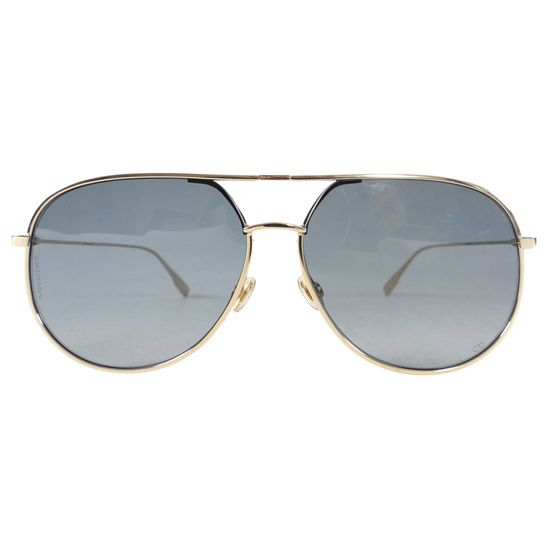 Dior Gold and Rhinestone Trim Aviator Sunglasses for Women - Luxury Designer Shades for Summer, Travel & Fashion Outfits