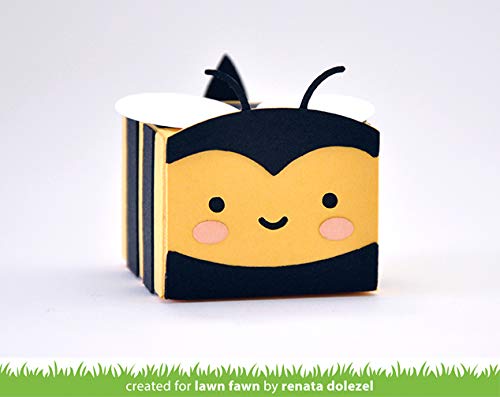 Lawn Fawn Tiny Gift Box Add-ons - Unicorn or Horse and Bee - 2 Piece Set for DIY Greeting Cards, Scrapbooking & Party Favors