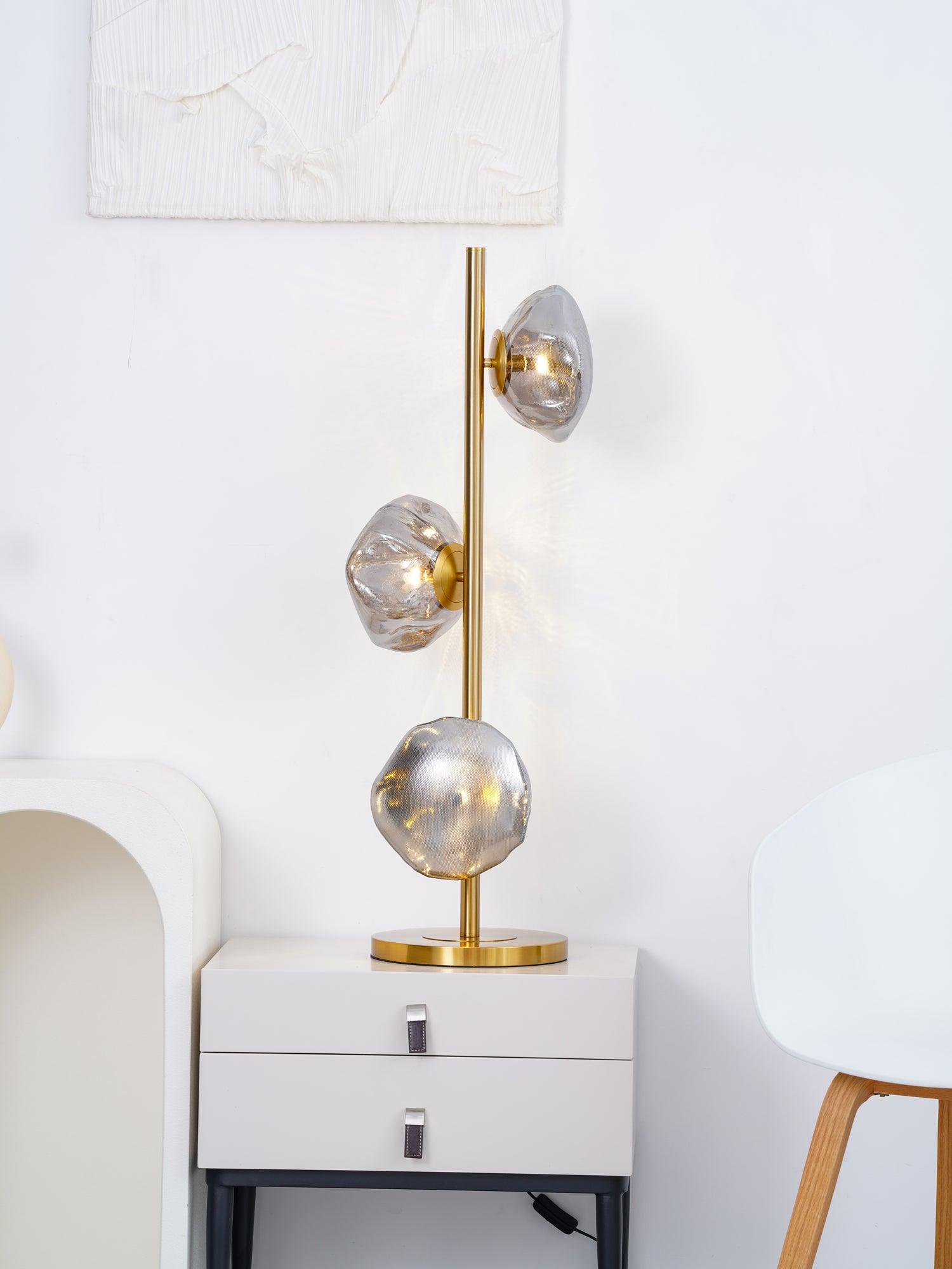 Elegant Glass Petals Table Lamp - Modern Home Decor for Bedroom, Living Room & Office - Soft Ambient Lighting for Relaxation & Reading
