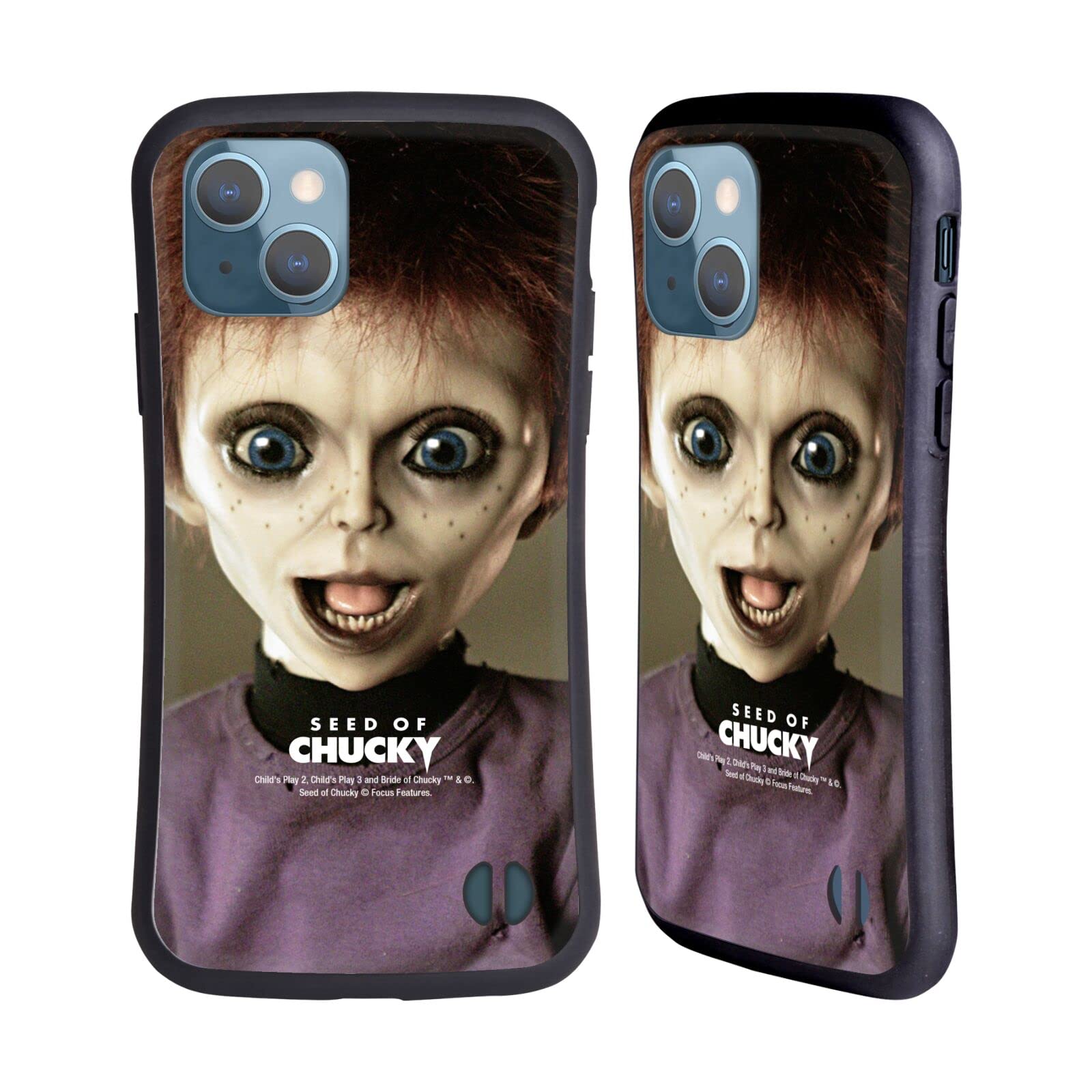 Officially Licensed Seed of Chucky Glen Doll Hybrid Phone Case for Apple iPhone 13 - Horror Movie Collector's Edition - Perfect for Halloween, Cosplay & Horror Fans