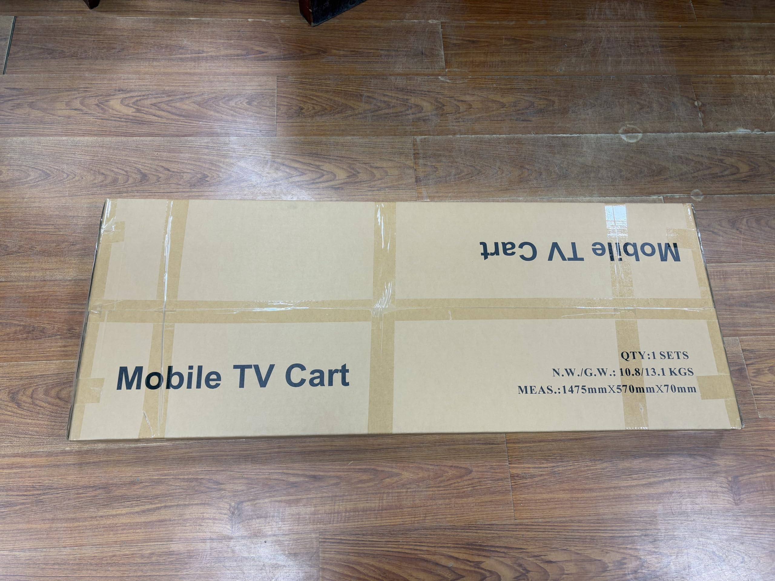 Heavy-Duty Mobile TV Stand for 32-75 Inch Flat/Curved Screens - Adjustable Height Rolling TV Cart with Wheels & Wood Shelf, Supports 100lbs (White) | Perfect for Living Rooms, Bedrooms & Home Theaters