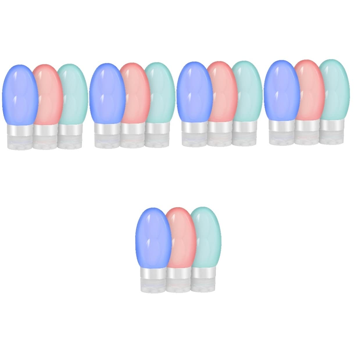 Minkissy 15-Piece Travel Squeeze Bottle Set - Leakproof Silicone Toiletry Containers for Shampoo, Lotion & Cosmetics | TSA Approved Travel Accessories for Vacation, Gym & Camping Trips