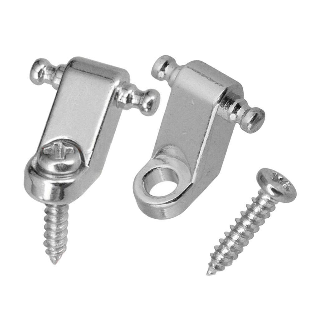 4-Pack Guitar Iron Roller String Trees Retainer with Screws - Premium Replacement Parts for Electric & Acoustic Guitars - Perfect for String Tuning Stability & Smooth Playability