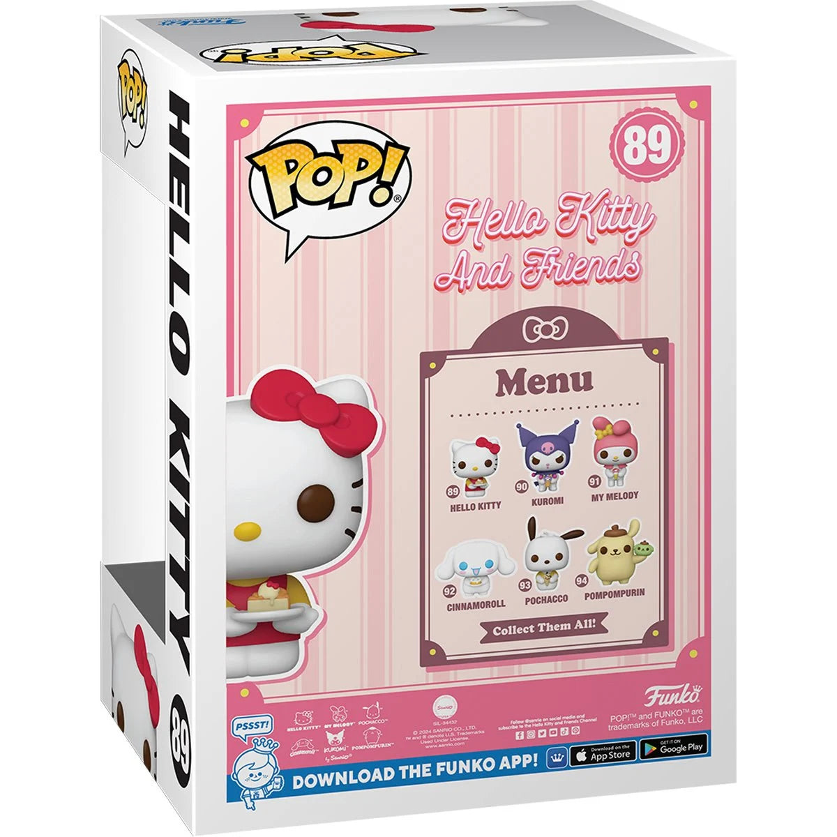 Hello Kitty with Dessert (2024) Pop! Vinyl Figure #89 - Funko Pop Collectible Toy for Anime Fans, Kawaii Decor & Gift Idea