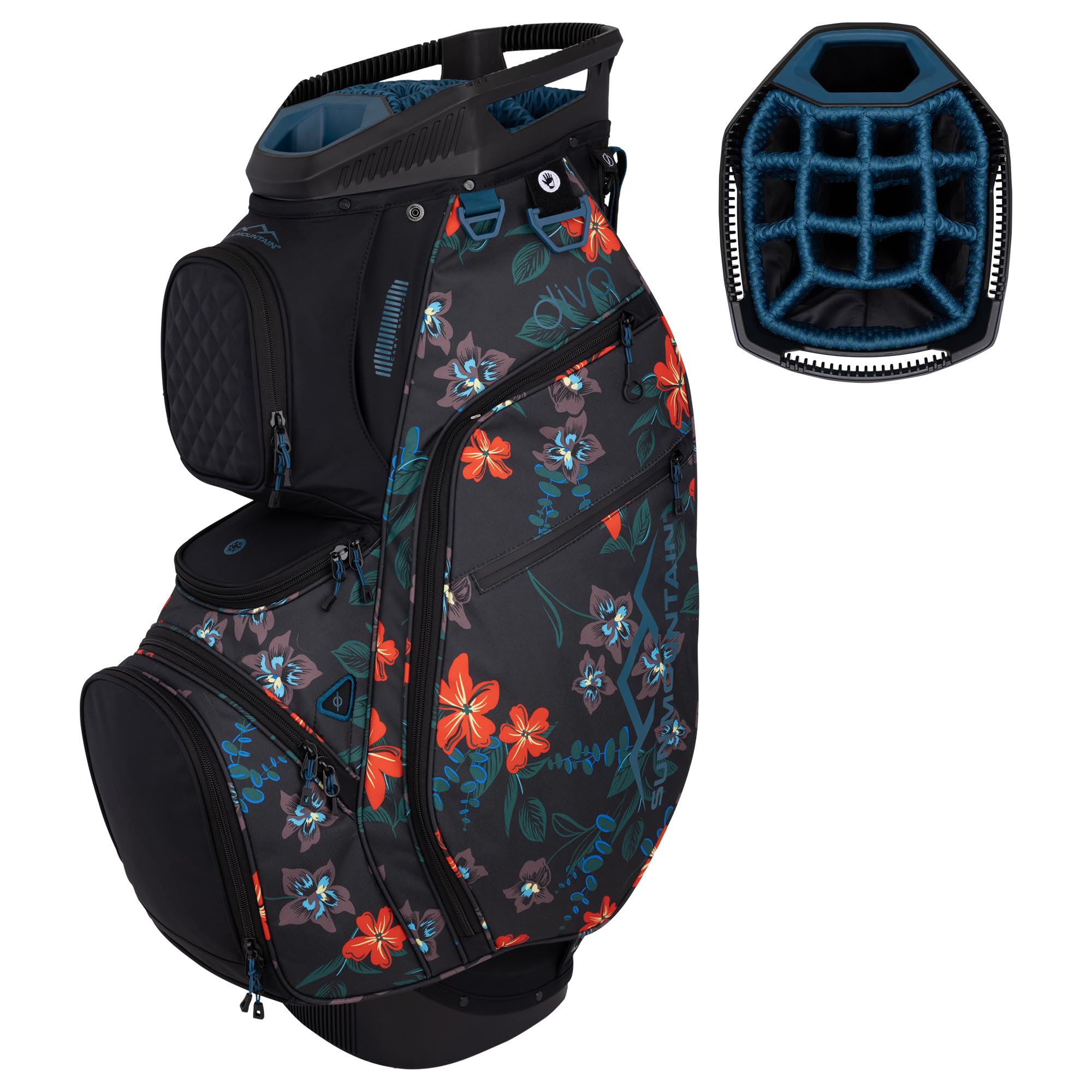 **Sun Mountain 2025 Diva 14-Way Divider Golf Bag for Women – Lightweight Cart Bag with 8 Spacious Pockets & Comfortable Carry Strap – Perfect for Golf Courses, Tournaments & Travel**