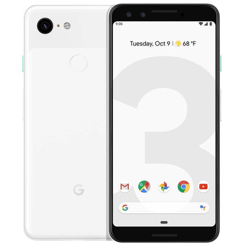 Google Pixel 3 Unlocked Smartphone 128GB Clearly White - Perfect for Travel, Photography & Business Use