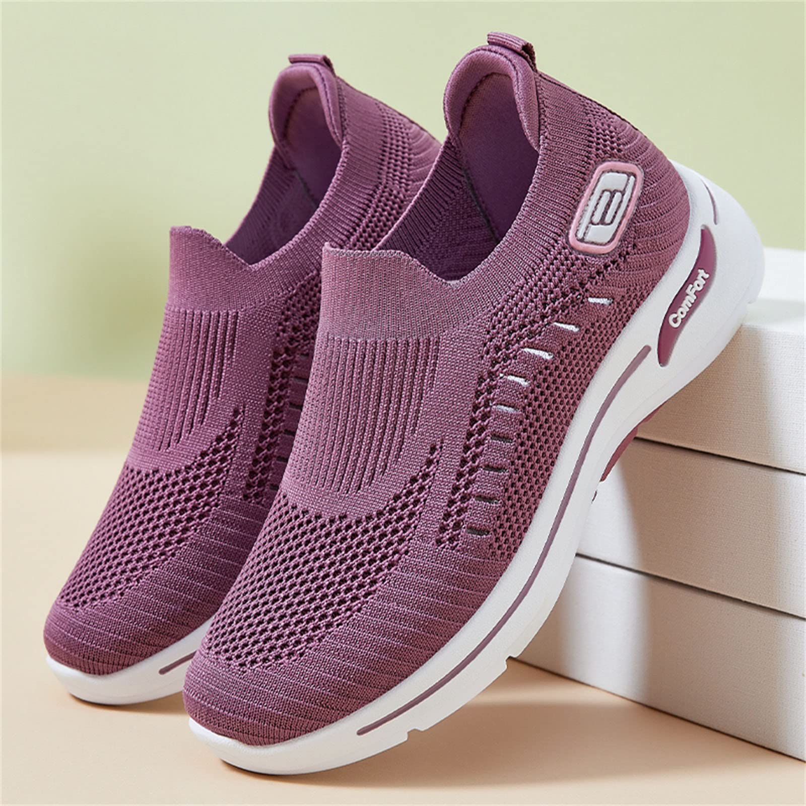 Women's Running Shoes - Lightweight Comfortable Athletic Sneakers for Jogging, Walking & Nursing - Slip On Orthopedic Sport Shoes for Women - Perfect for Workouts, Gym, and Daily Wear