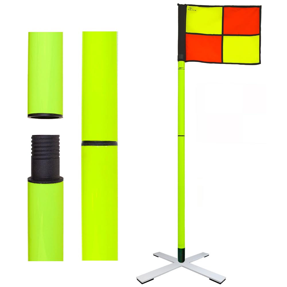 AGORA Pro Line Soccer Corner Flags for Indoor and Turf Fields - Set of 4 - Perfect for Training, Matches, and Youth Games