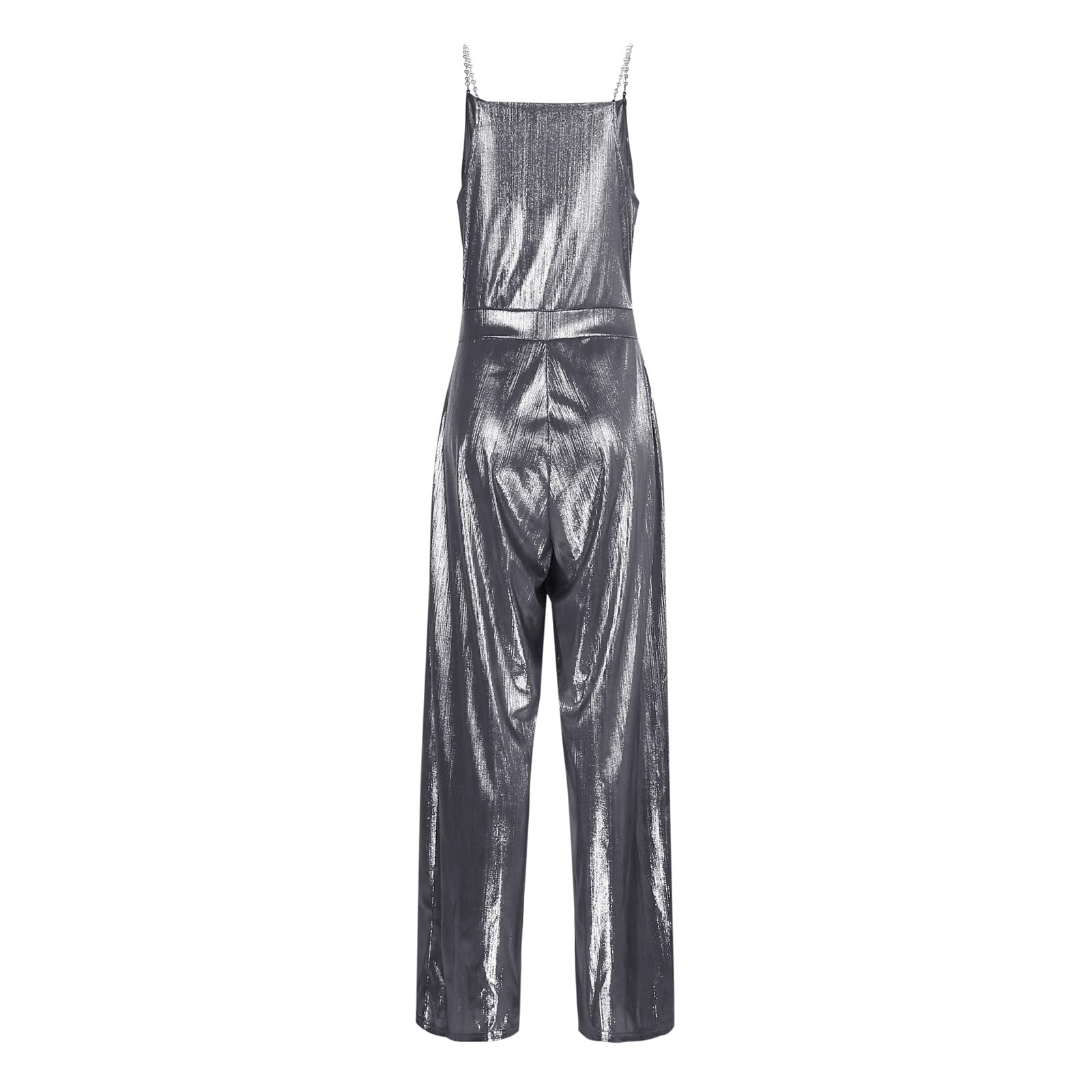 Aniywn Women's Jumpsuit - Elegant Pearl Strap Sweetheart V-Neck High Waist Romper | Casual Summer Pantsuit for Date Night, Beach Vacation & Office Wear