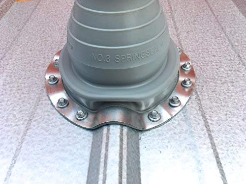 EAGLE 1 Silicone Flexible Roofing Pipe Flashing Boots - Adjustable Roof Pipe Jack Boot with Square Base for High Temperature - Waterproof Roof Vent Seal for RV, Mobile Home & Metal Roofs (Square Base, Size #7)