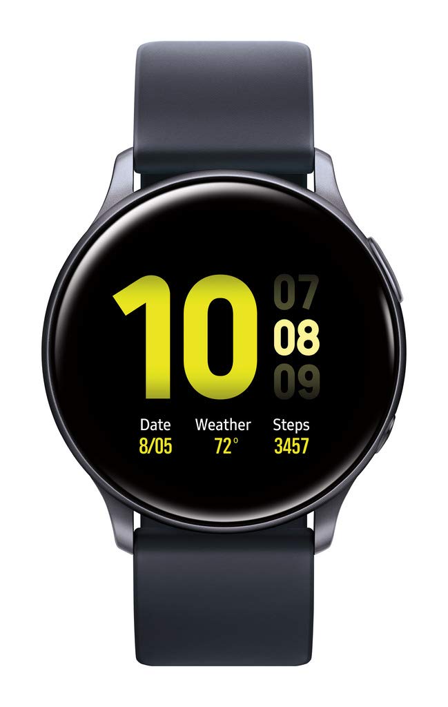 SAMSUNG Galaxy Watch Active 2 Smartwatch (40mm, GPS, Bluetooth) - Advanced Health & Fitness Tracker with Heart Rate Monitor, Sleep Tracking & Long Battery Life - Aqua Black (US Version) - Perfect for Workouts, Running & Daily Activity Tracking
