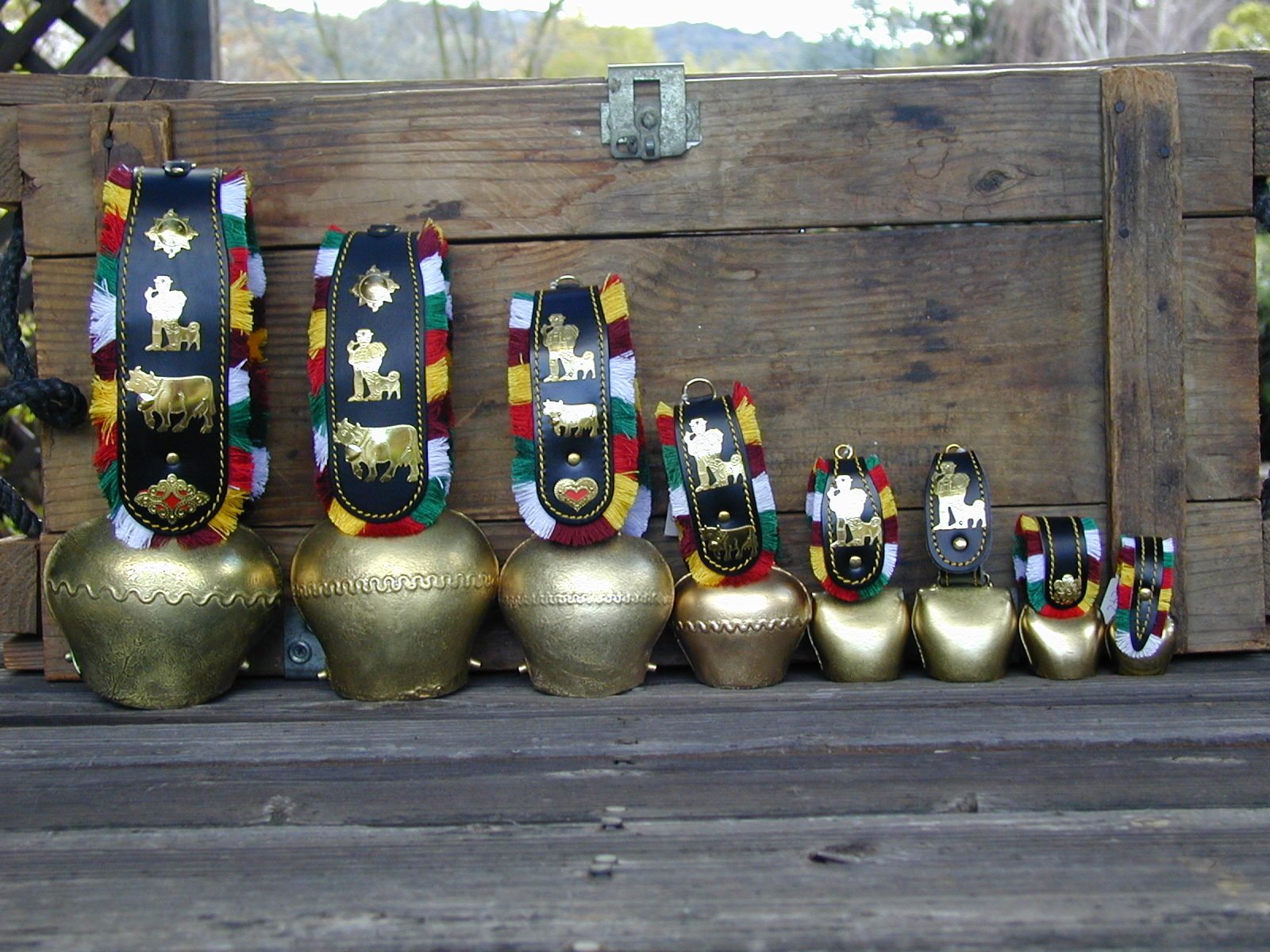Authentic Swiss Cowbells - Handcrafted Alpine Treicheln for Farm Animals & Home Decor - Perfect for Cattle, Goats, Christmas Decor & Rustic Weddings