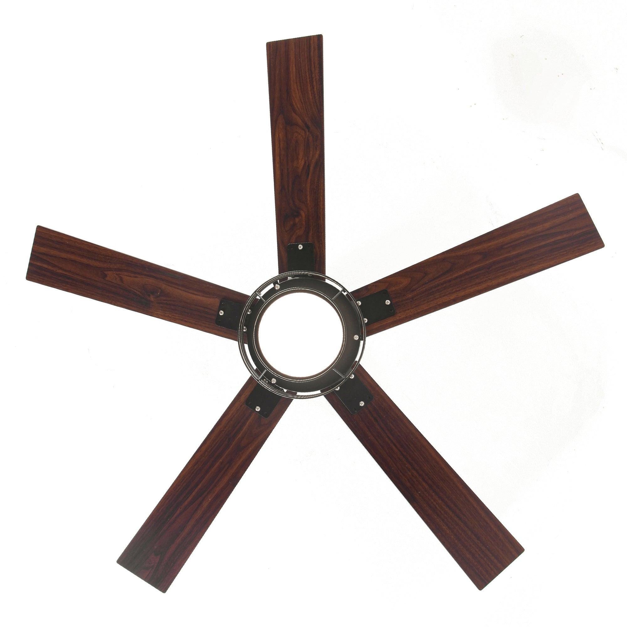 52 Inch Bernice DC Motor Industrial Ceiling Fan with LED Light and Remote Control - Perfect for Warehouses, Garages, and Large Spaces
