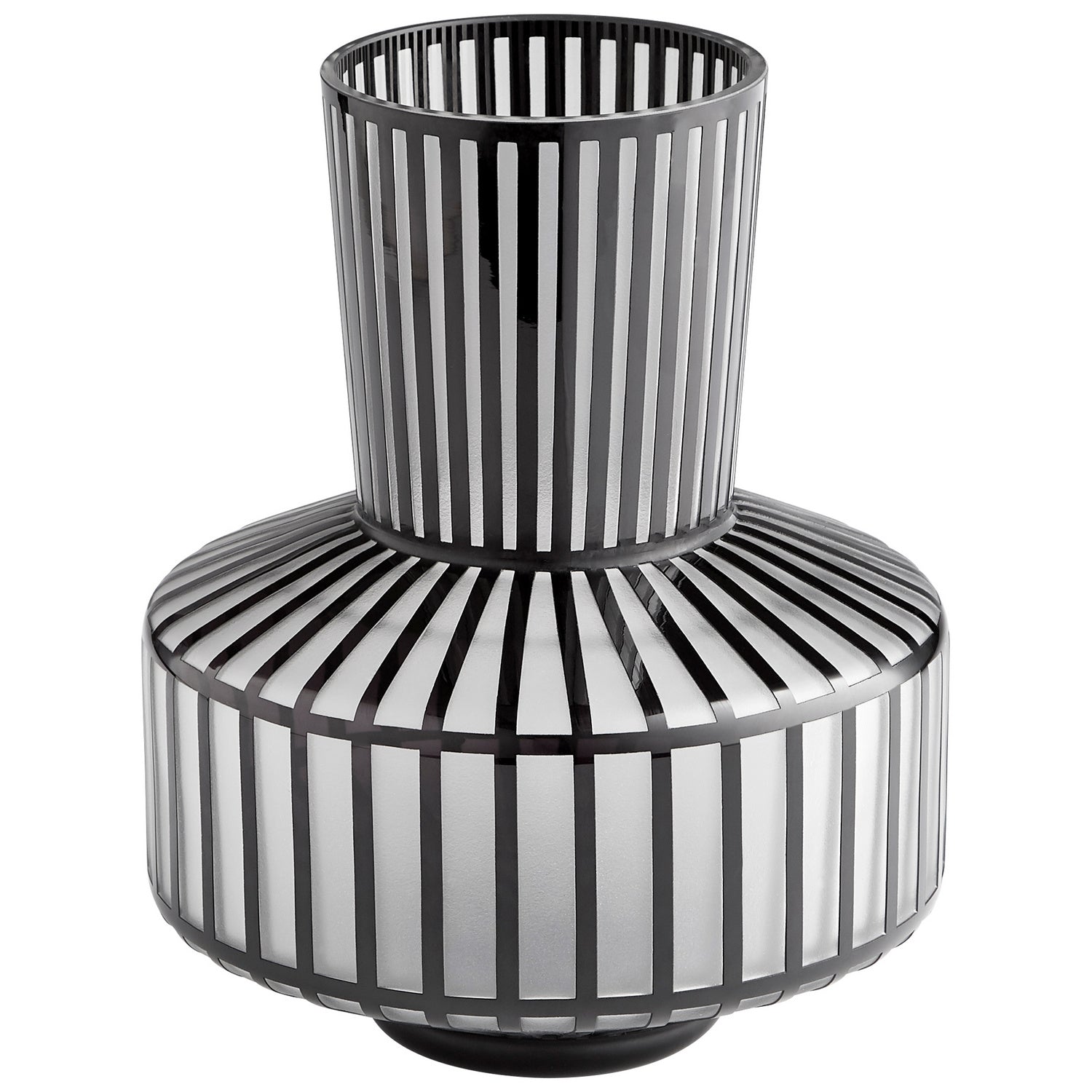 Cyan Design 10875 Black Medium Lined Up Vase - Elegant Home Decor for Living Room, Dining Table & Wedding Centerpieces