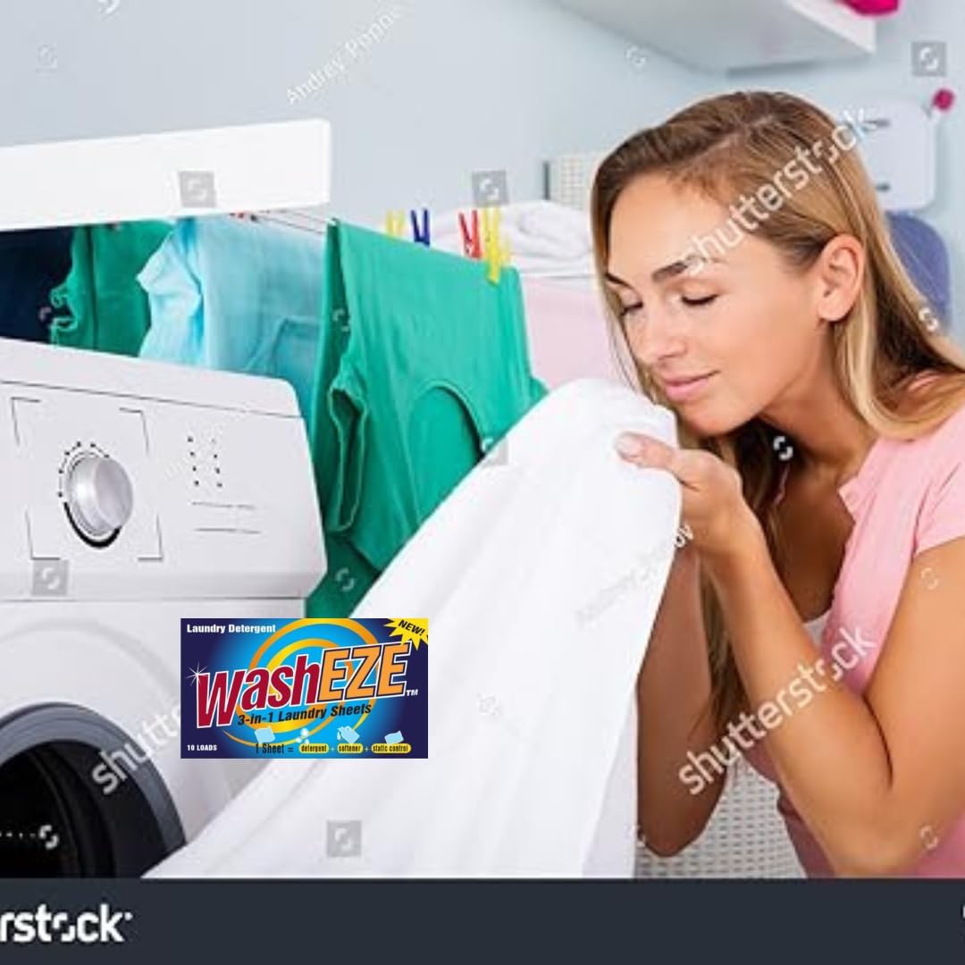 Eco-Friendly Laundry Detergent Sheets - 40 Loads | Light Scent All-in-One Solution with Fabric Softener, Stain Remover & Static Guard | Perfect for Travel, Apartments & Sensitive Skin
