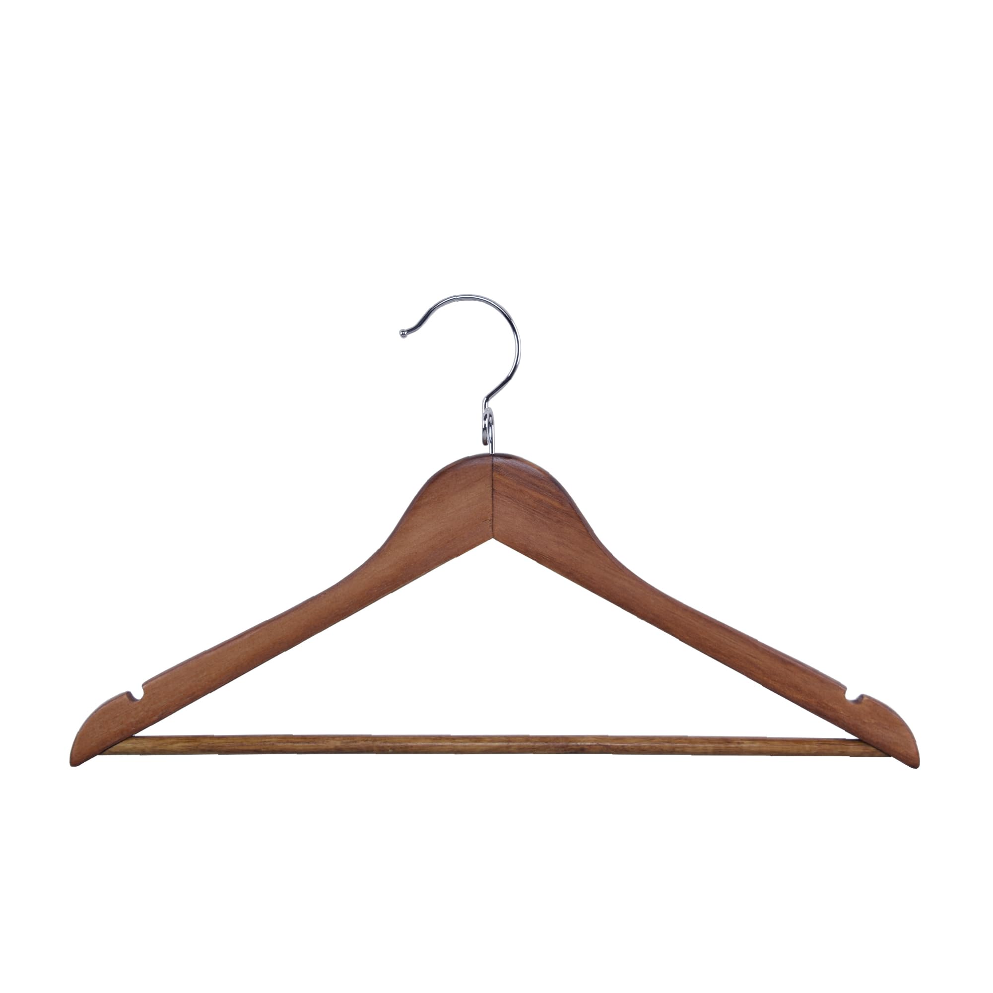Proman Products - 50-Pack Walnut Kascade Space Saving Hangers for Closet Organization | Customizable Closet Storage Solution | Perfect for Small Spaces, Dorm Rooms & Apartment Living