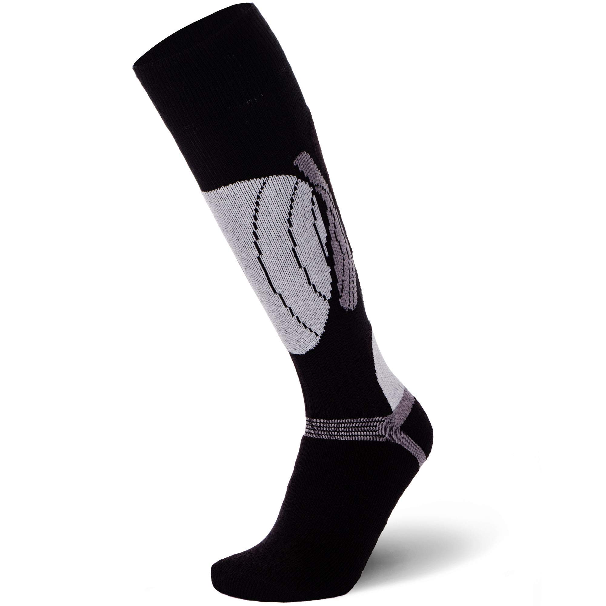 Elite Merino Wool Ski Socks for Men & Women - Thermal Winter Snowboard Socks with Cushioning & Arch Support - Perfect for Skiing, Snowboarding & Cold Weather Outdoor Activities