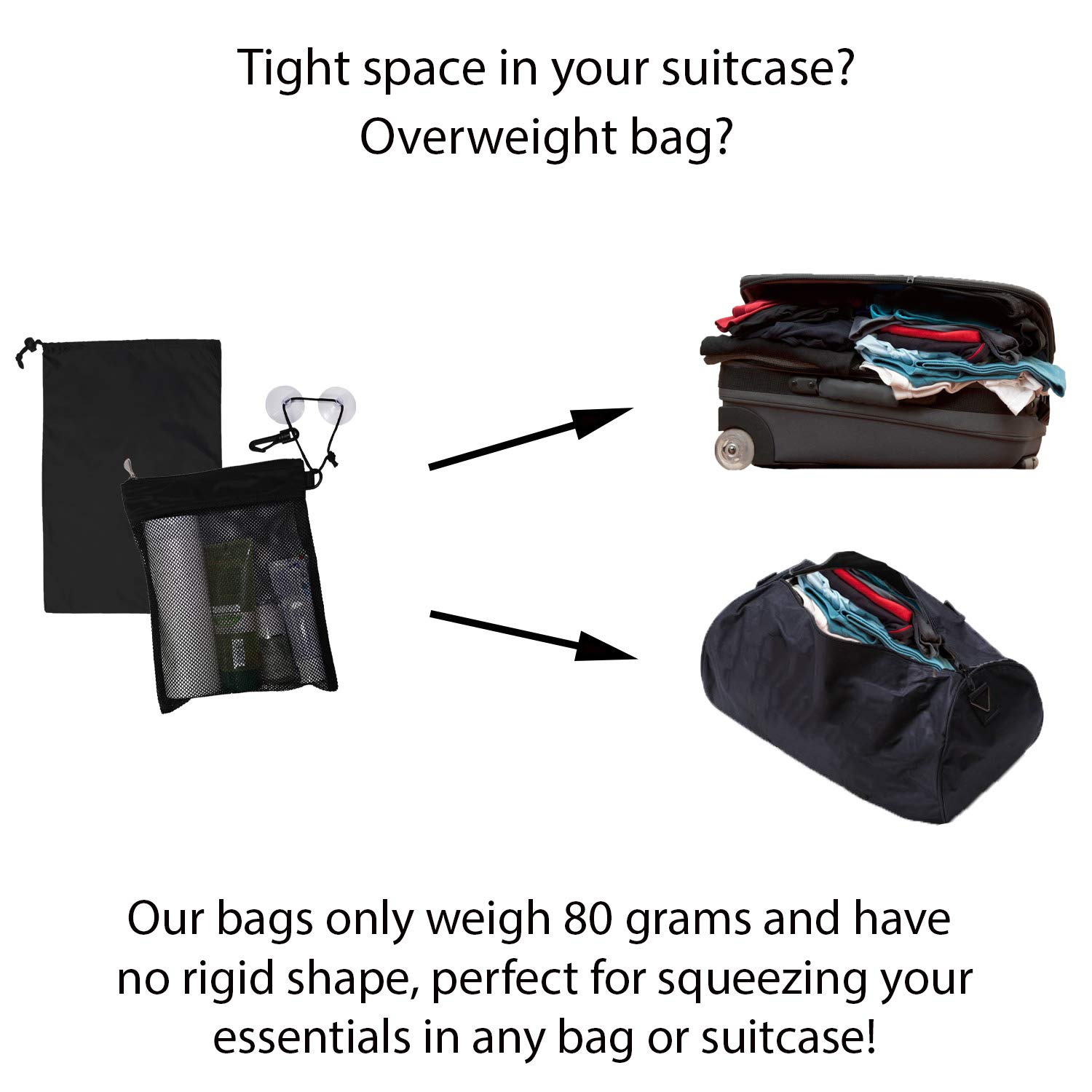 Waterproof Hanging Toiletry Bag for Travel, Gym & Business - Foldable Shower Caddy with Wet/Dry Storage & Suction Hook - Perfect for Men & Women on the Go - Ideal for Camping, Beach Trips & Business Travel