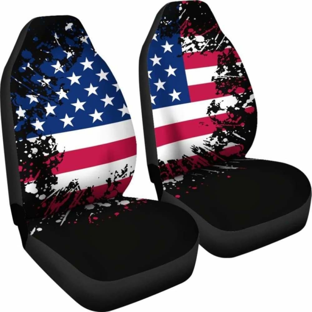 American Grunge Style Car Seat Covers 231303 232125 - Universal Fit for Cars, Trucks & SUVs - Perfect for Road Trips & Daily Commutes