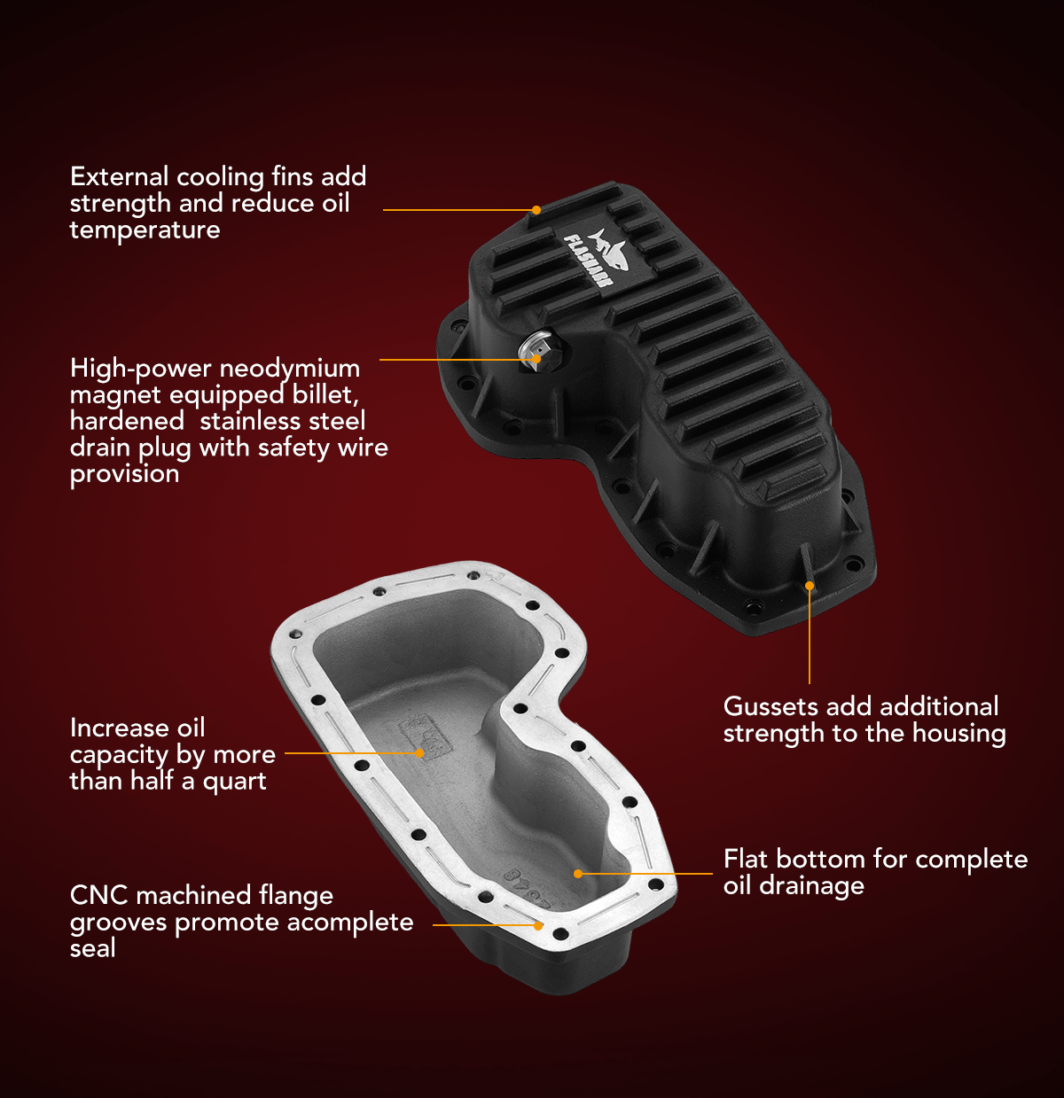 2011-2024 Jeep Grand Cherokee & Dodge Durango, 2012-2018 RAM 1500 3.6L Aluminum Engine Oil Pan Replacement Part - Perfect for Off-Roading, Towing & Daily Driving