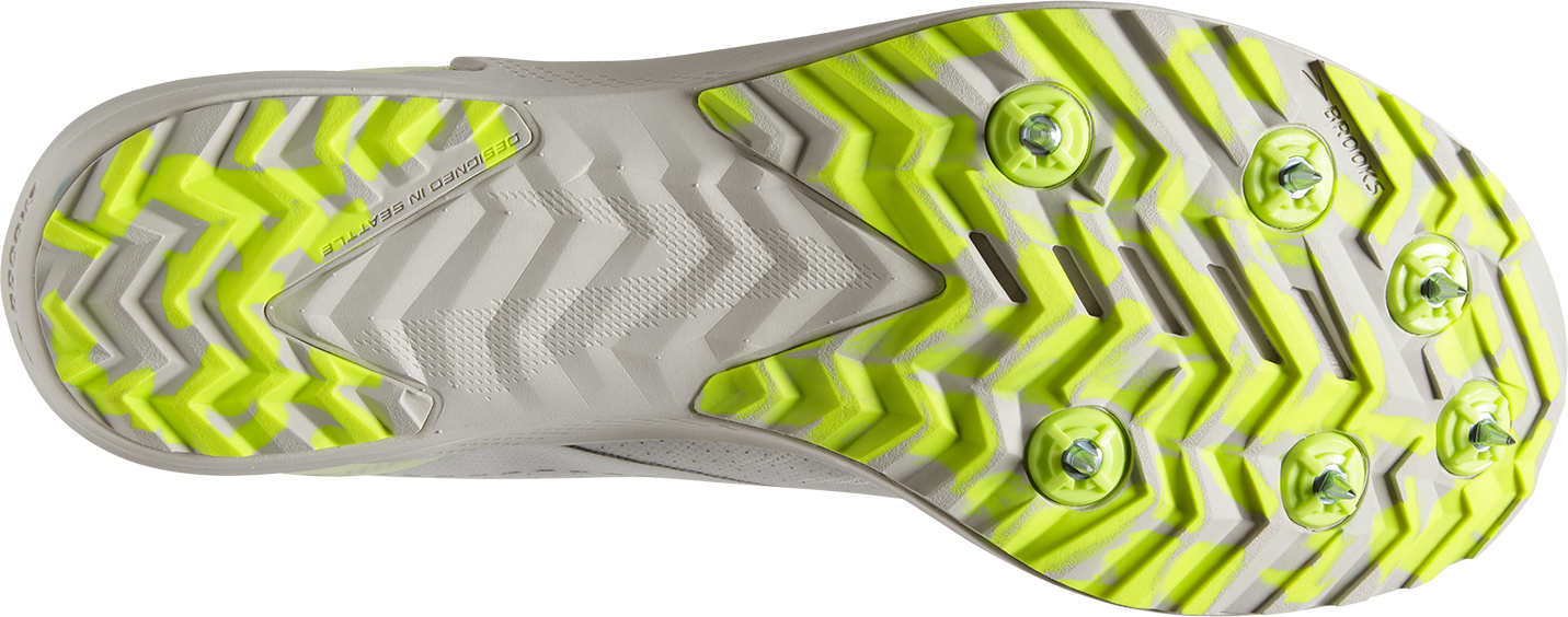 Unisex Draft XC Running Spikes - White/Black/Nightlife - Lightweight Track & Field Shoes for Cross Country Racing & Training