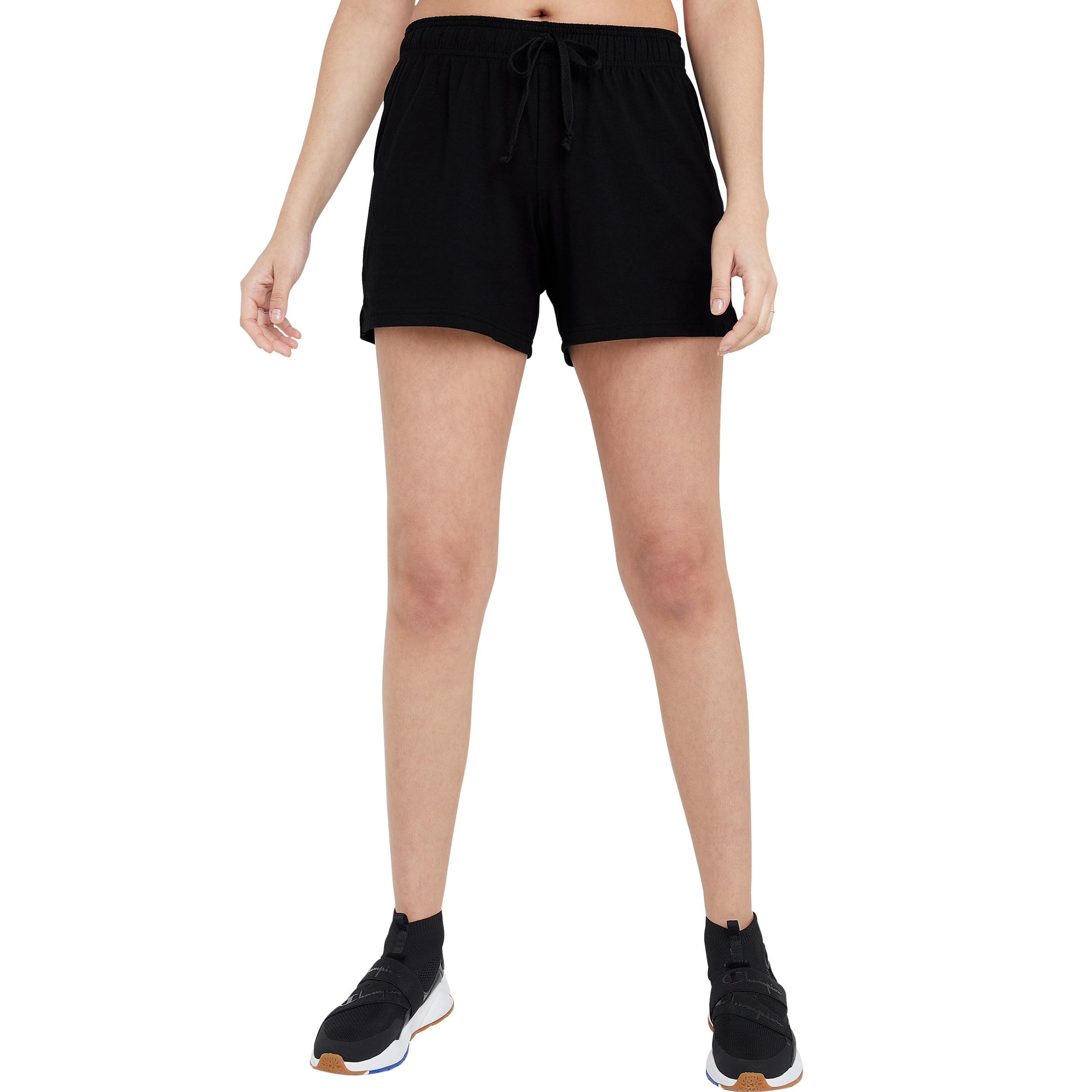 Champion Women's Lightweight Lounge Shorts - Soft Jersey Comfortable Athletic Shorts for Women (Plus Size Available) - Perfect for Yoga, Running, and Casual Wear