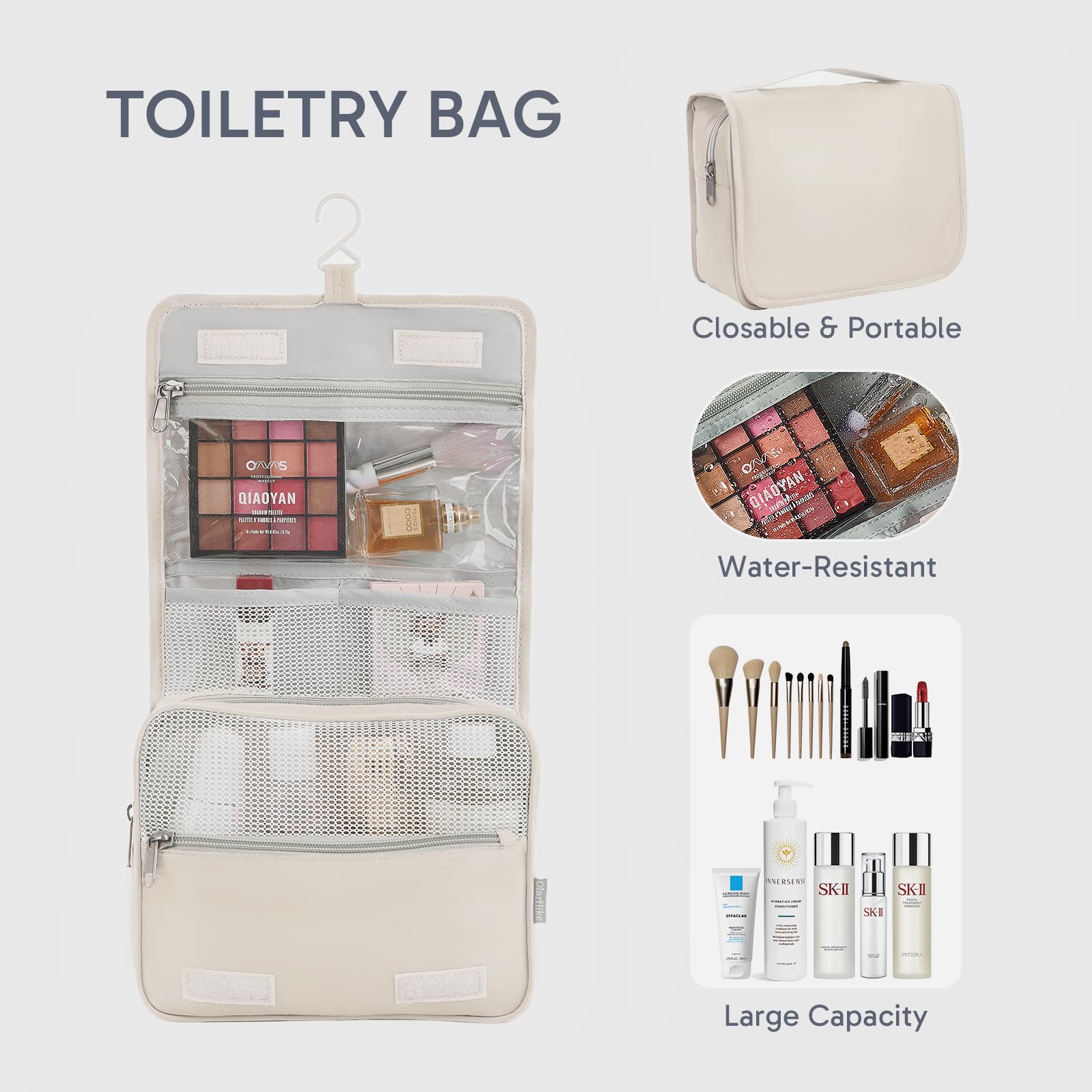 10-Piece Durable Packing Cubes Set for Suitcases - OlarHike Travel Essentials with Upgraded Anti-Tear Stitching - Beige Luggage Organizers for Clothes & Accessories | Perfect for Business Trips, Vacations & Weekend Getaways