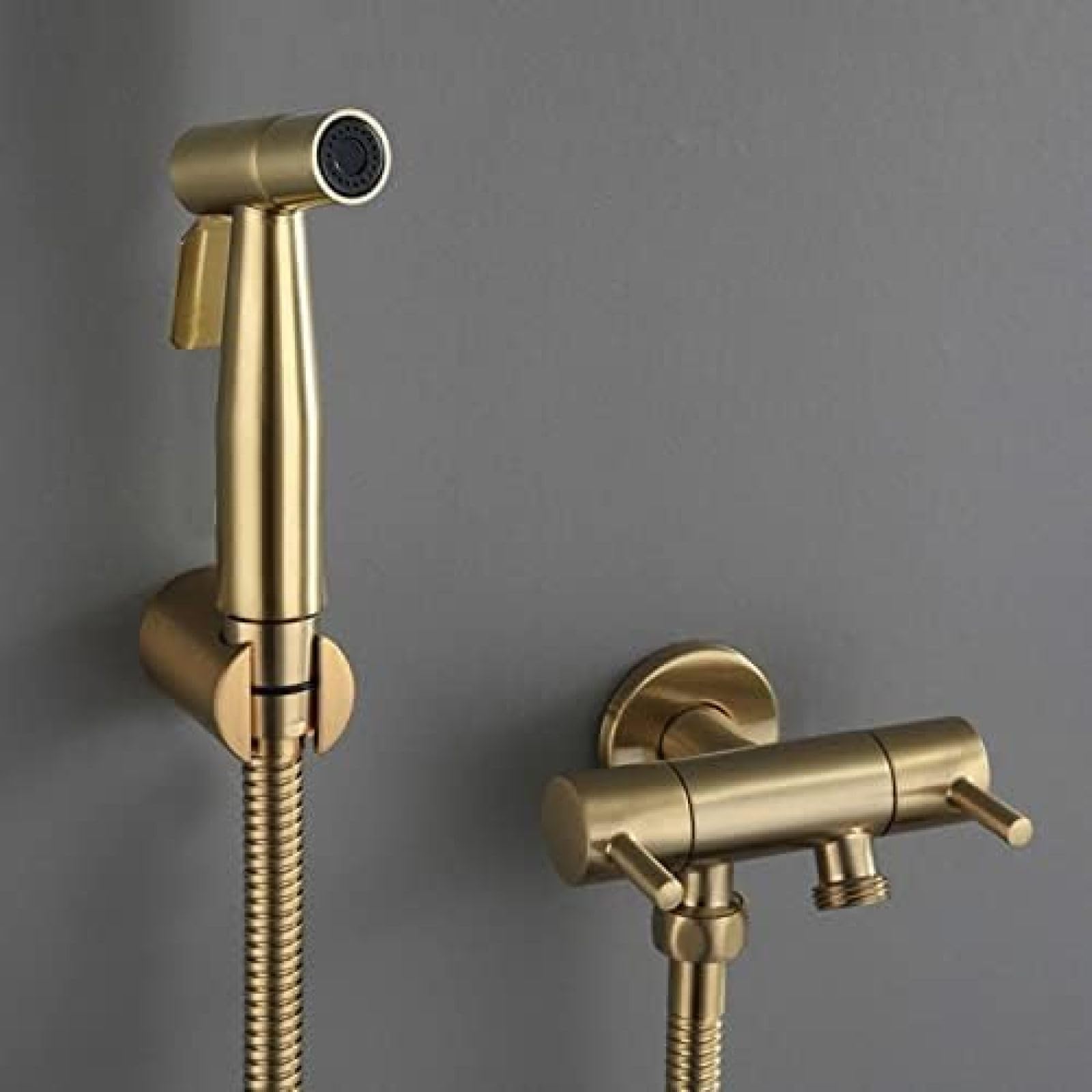 Multifunctional Wall Mounted Cold Water Tap Sprayer Kit for Toilet - Bathroom Bidet Douche Spray with Adjustable Nozzle (Perfect for Hygienic Cleaning, Baby Care & Pet Washing)
