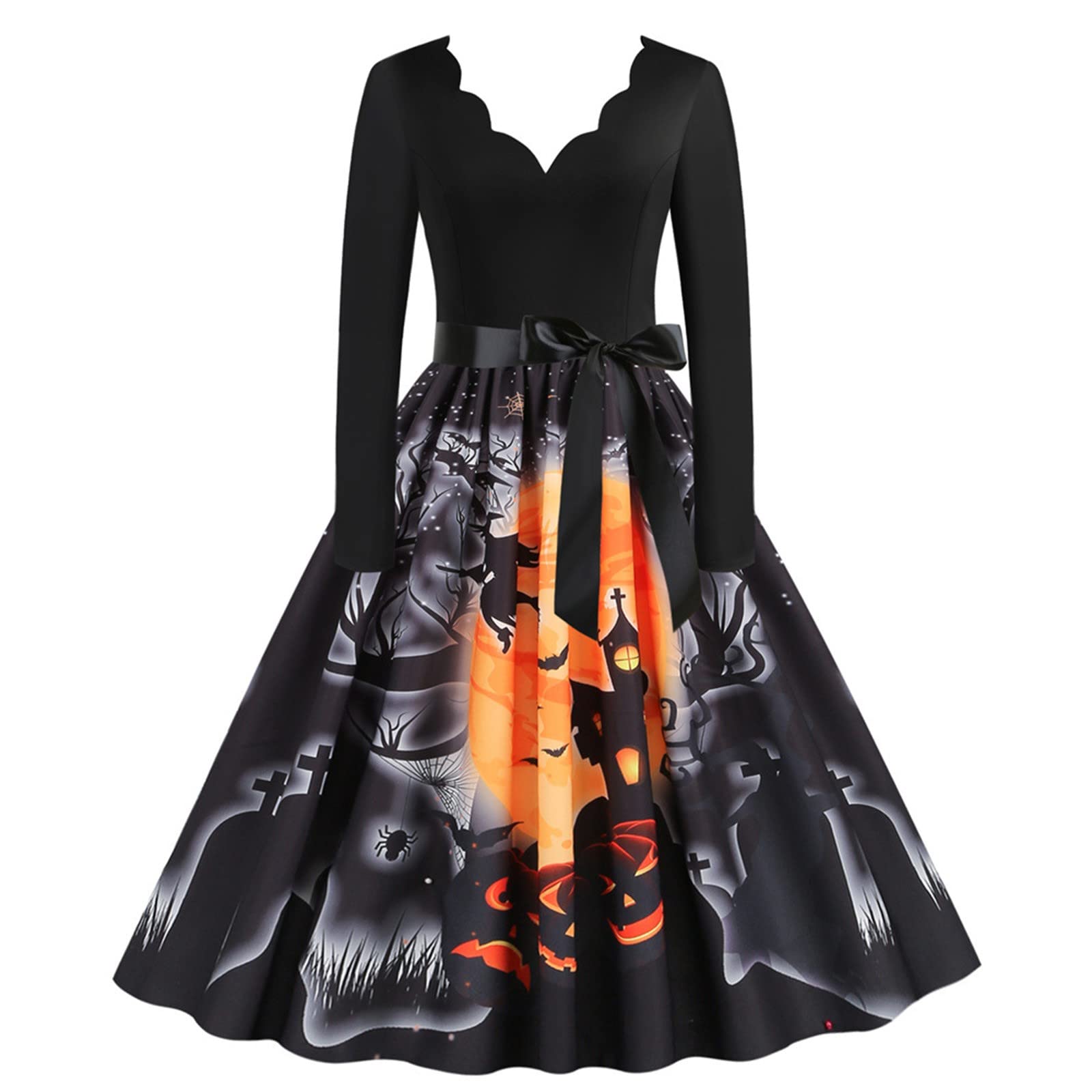 **Women's Floral Long Sleeve Maxi Dress - Summer, Halloween & Christmas Party Cocktail Evening Dress with Pockets | Perfect for Weddings, Date Nights & Holiday Events**