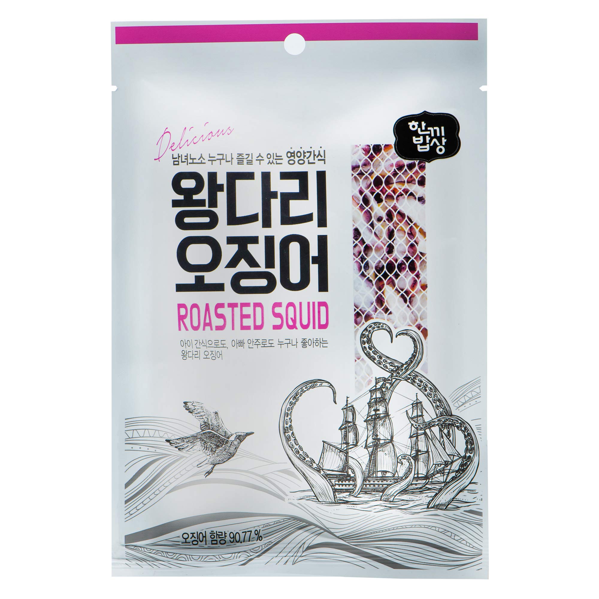 Delicious Roasted Squid Legs - Authentic Korean Snacks | Premium Real Seafood Flavor | Healthy Ready-to-Eat Asian Snackfood by JRND Foods (3-Pack) - Perfect for Parties, Movie Nights & Office Snacking