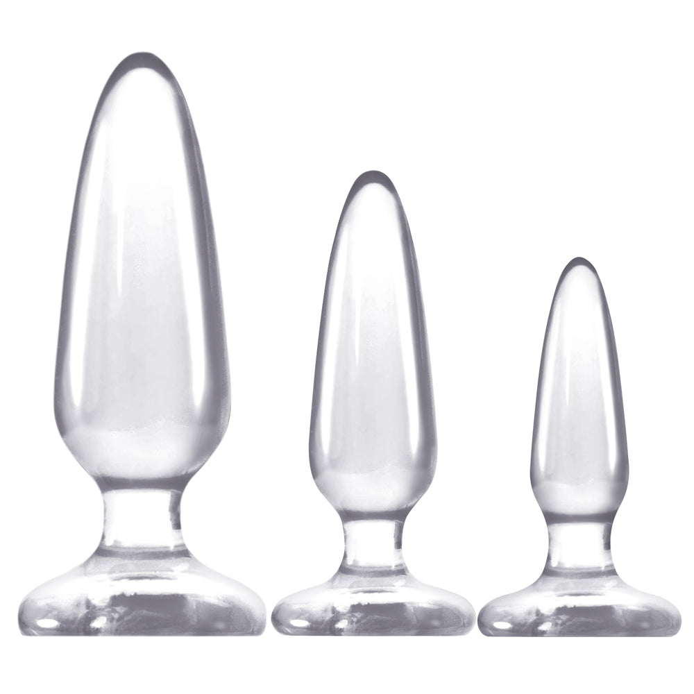 Jelly Rancher Anal Plug Trainer Kit - 3 Size Butt Plug Set for Beginners, Soft Silicone Anal Training Kit with Tapered Design for Comfortable Stretching | Perfect for Couples Play & Solo Exploration