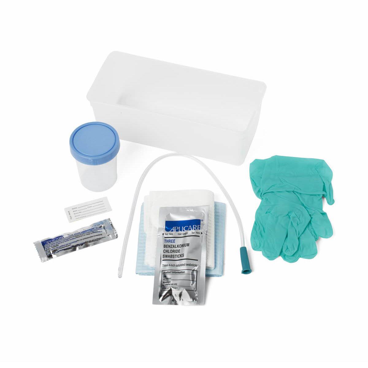 Sterile Urethral Catheterization Kit with 14FR Vinyl Catheter - Medical Supplies for Hospital, Clinic & Home Healthcare Use