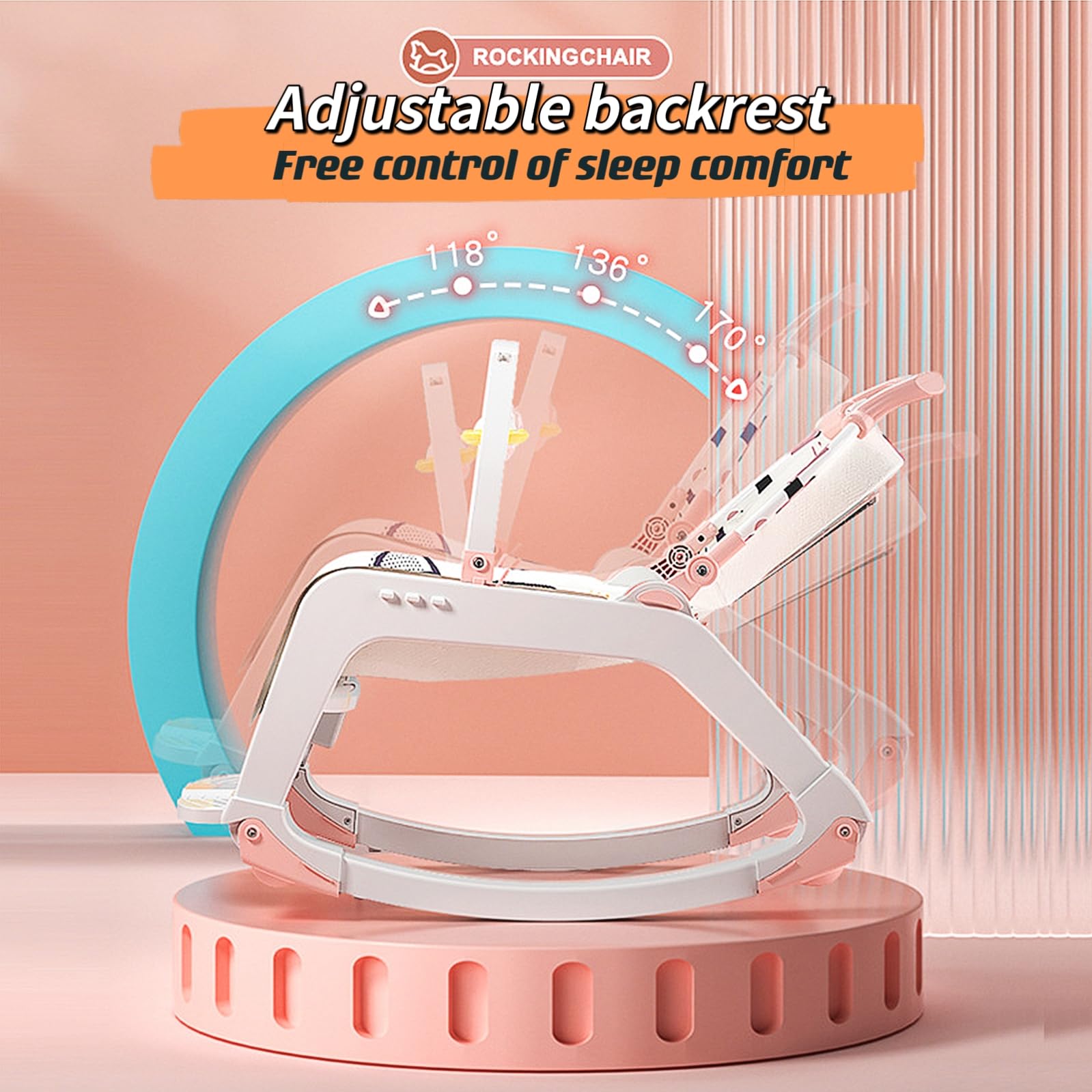 **iFANT 5-in-1 Baby Bouncer & Push Walker Combo - Adjustable Infant to Toddler Rocker Chair with Wheels, Toy Snack Tray & Canopy - Portable for Indoor & Outdoor Use (0-36 Months) - Perfect for Playtime, Travel & Relaxation**