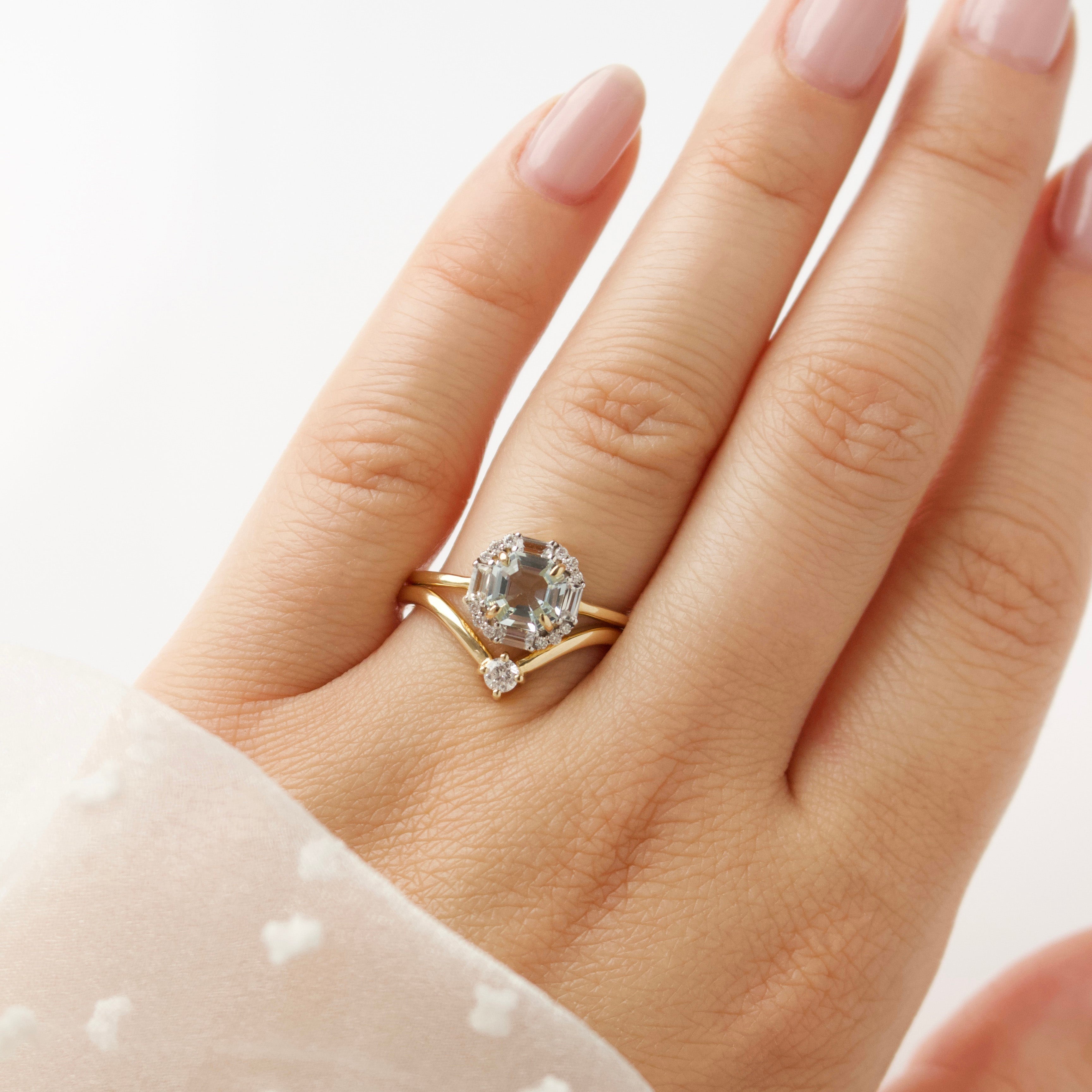 1 Carat Diamond Solitaire Wedding Band for Women - 14K White Gold Engagement Ring - Perfect for Proposals, Anniversaries & Bridal Jewelry