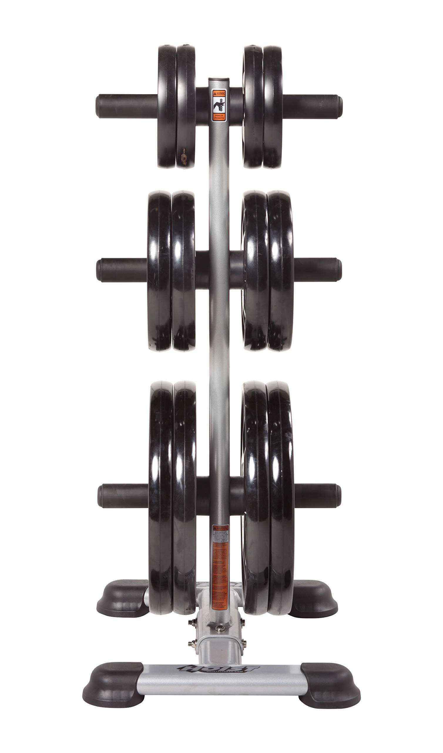 HOIST Fitness Weight Plate Holder Tree - Heavy Duty Weight Storage Organizer for Home Gym, Holds Standard Olympic & Bumper Plates (Plates Not Included) - Perfect for Garage Gym, CrossFit & Strength Training Workouts