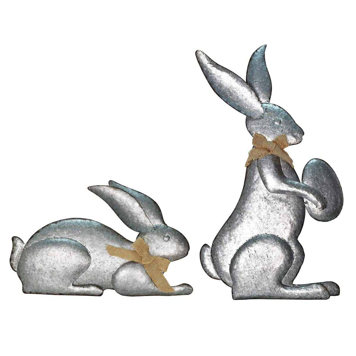 Grace Home Metal Easter Bunny Yard Statue - Funny Garden Decor Outdoor Rabbit Figurine for Easter Hunt, Spring Lawn & Backyard Party Decorations - Perfect for Easter Celebrations, Garden Displays & Seasonal Outdoor Decor