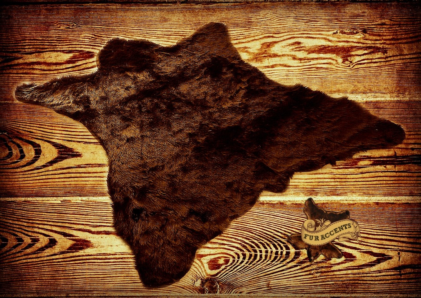 Luxury Faux Bear Skin Rug - Soft Plush Faux Fur Area Rug for Living Room, Bedroom - Grizzly Bear Brown Medium Size - Cozy Home Decor & Photo Backdrop