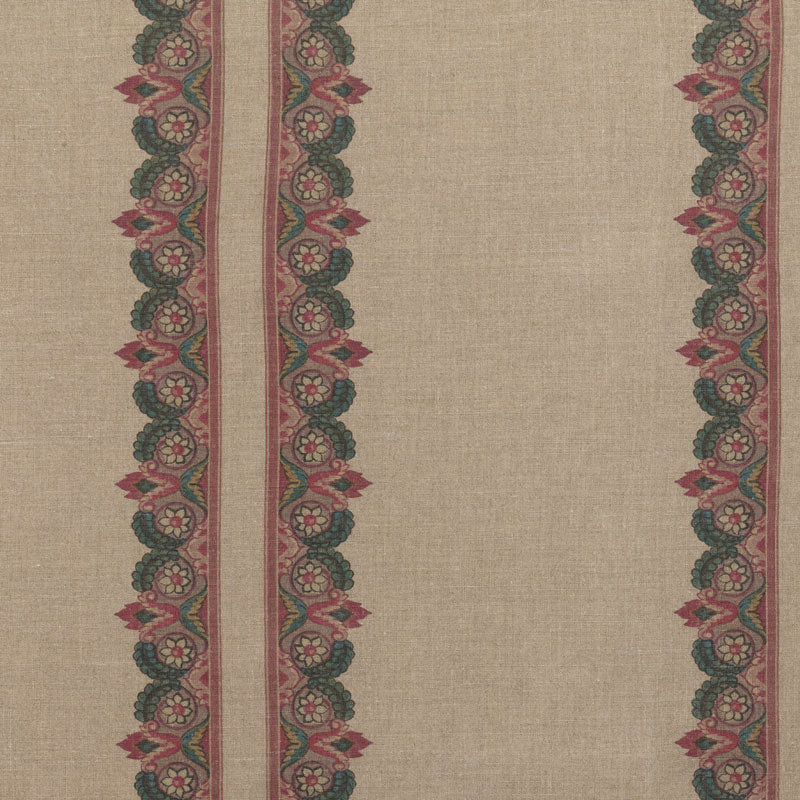 Balazuc Morocco Marchprint Linen Fabric - Natural Samples for DIY Crafts, Home Decor & Upholstery Projects