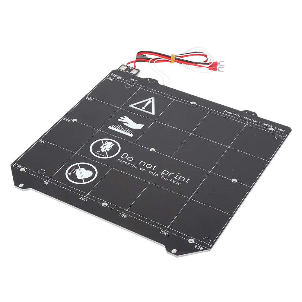 ASHATA 254x254mm 3D Printer Magnetic Heated Bed - Flexible Removable Build Plate for Prusa i3 MK2.5S MK3 MK3S | High-Temp Steel Plate | Perfect for ABS/PLA Printing & Rapid Prototyping