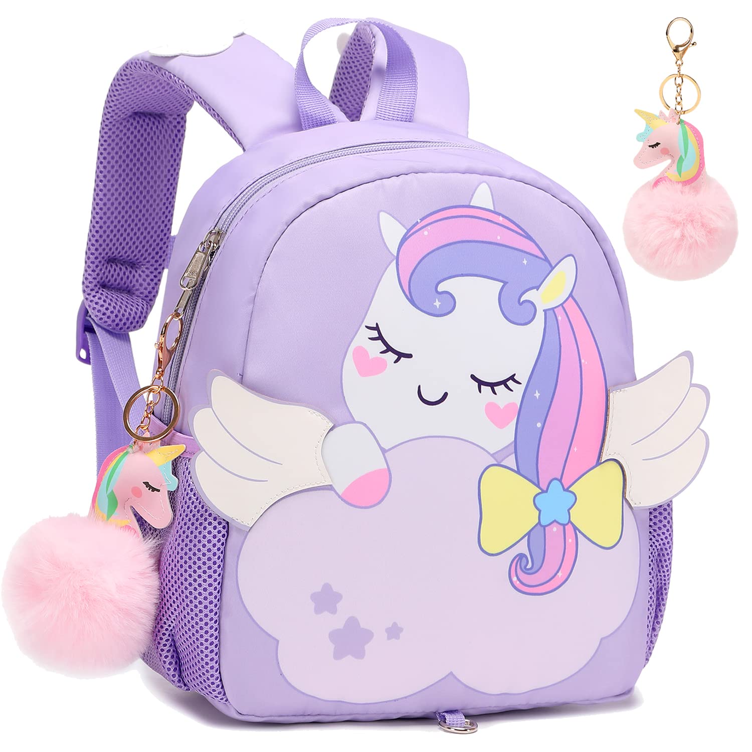 Unicorn Backpack for Girls - Cute Small Toddler Backpack for Preschool & Kindergarten - Lightweight Mini Bookbag for Kids - Perfect for School, Travel & Daycare