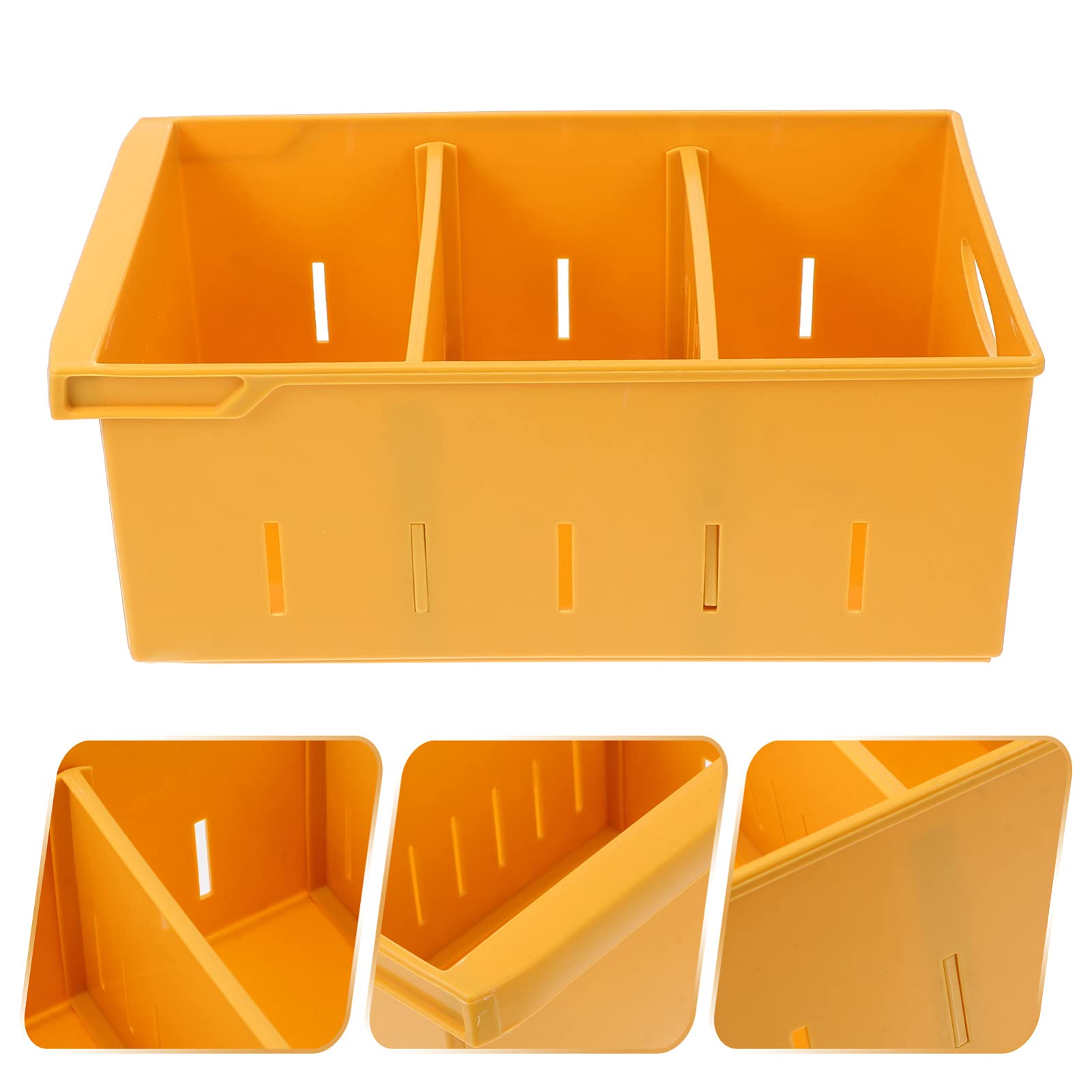 Cabilock 1-Piece Plastic Kitchen Organizer Box - Fruit & Vegetable Storage Basket, Fridge Organizer, Pantry Divider, Tea Storage, Egg Tray - Durable PP Material with Flat Lip (Perfect for Kitchen, Pantry & Refrigerator Organization)