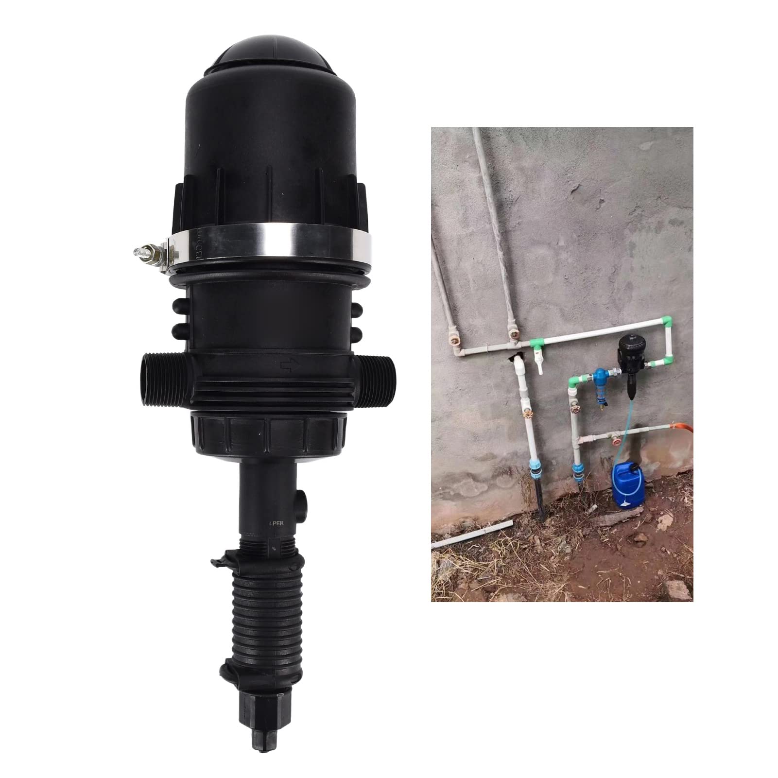 **Kelepu Fertilizer Injector - Adjustable Liquid Chemical Doser for Agricultural Irrigation | High Accuracy & Sturdy Design | Ideal for Farms, Greenhouses & Hydroponics**